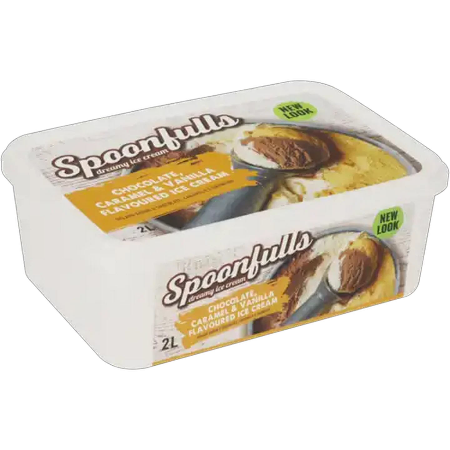 Image of Spoonfulls Caramel, Vanilla & Chocolate Ice Cream 2L