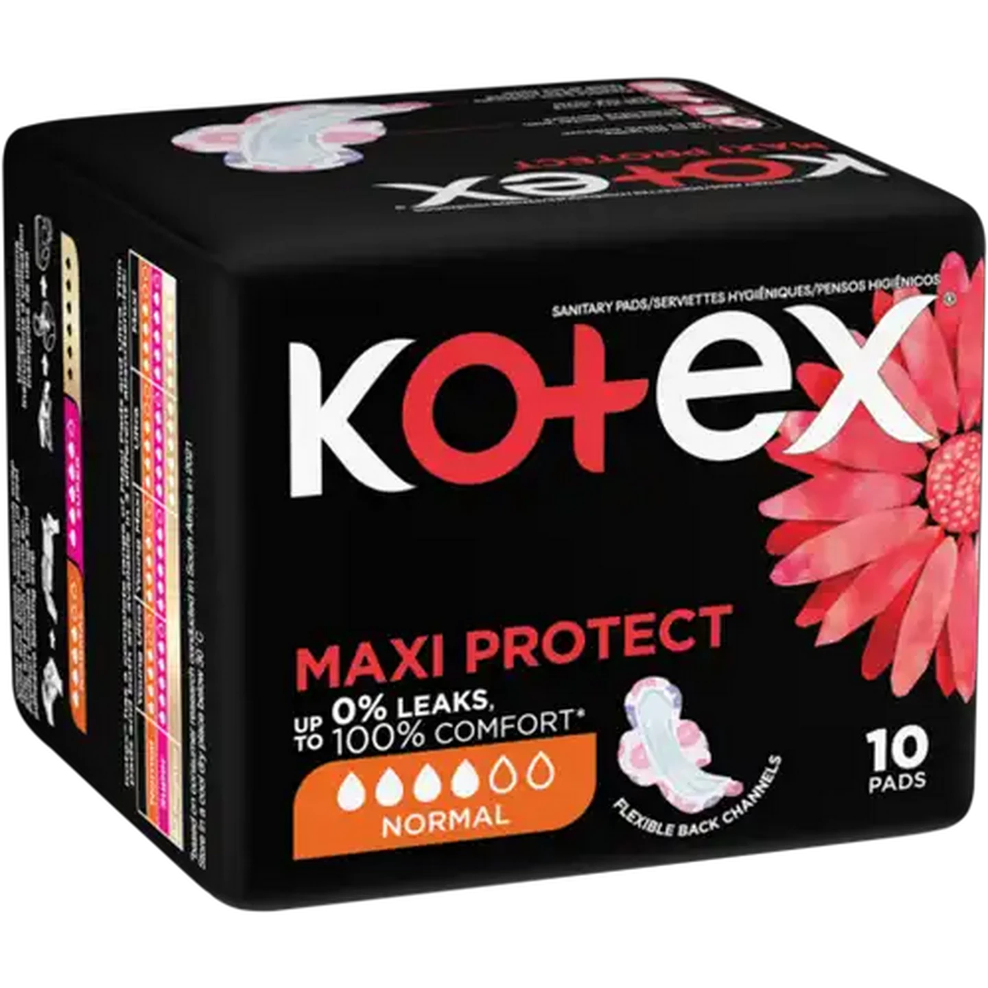 Image of Kotex Maxi Normal Total Confidence Sanitary Pads With Wings 10 Pack