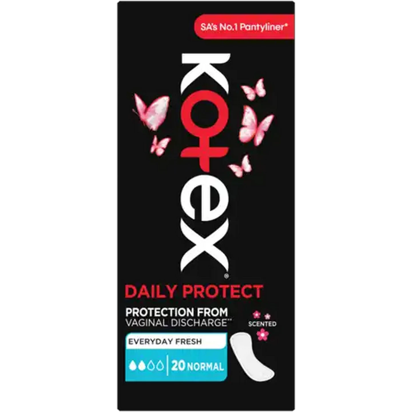 Image of Kotex Daily Protect Normal Flow Scented Pantyliners 20s
