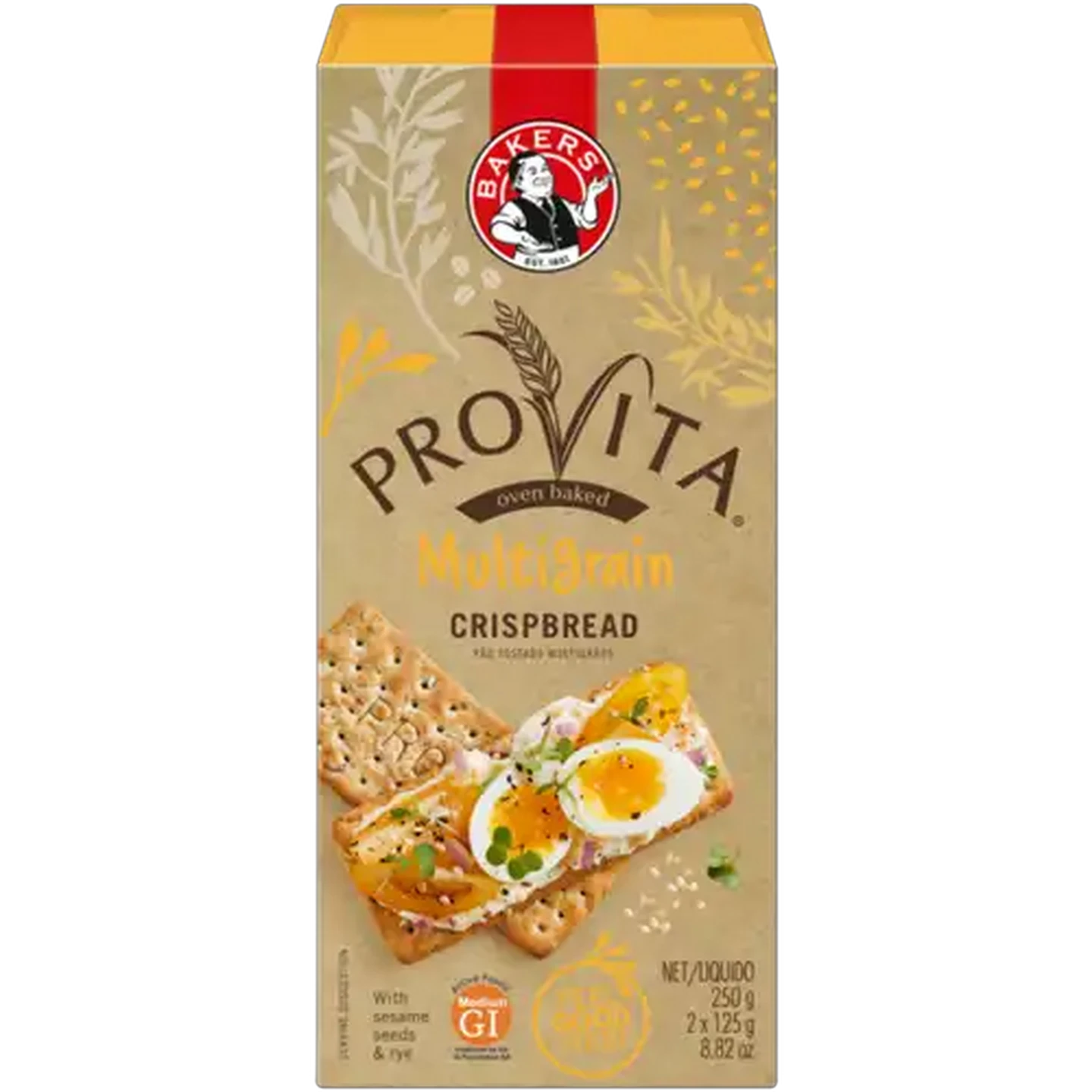 Image of Bakers Provita Oven Baked Multigrain Crispbread 250g