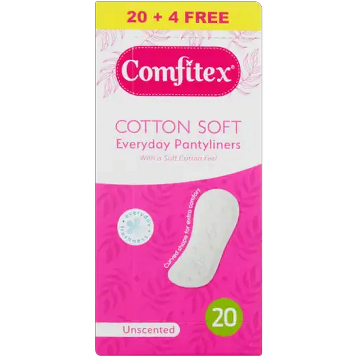 Image of Comfitex Cotton Soft Unscented Everyday Pantyliners 24 Pack