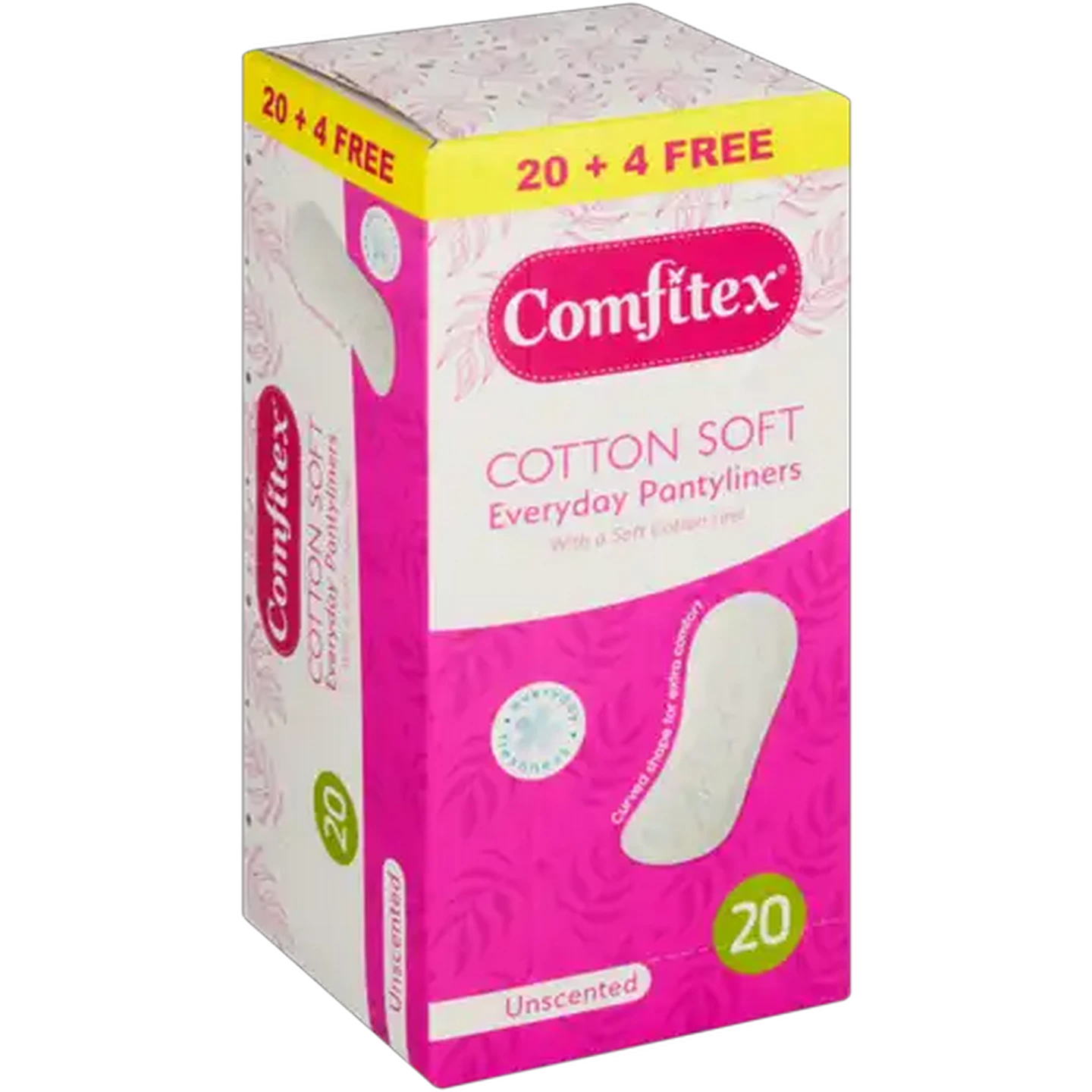 Image of Comfitex Cotton Soft Unscented Everyday Pantyliners 24 Pack