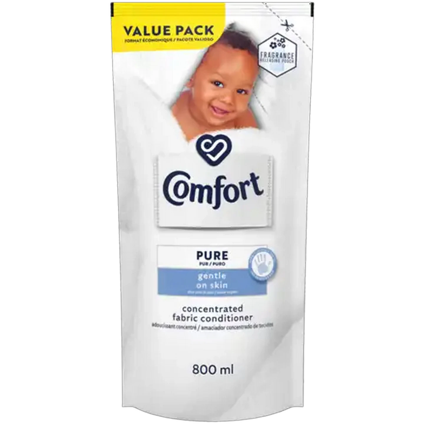Image of Comfort Pure Concentrated Fabric Conditioner Refill 800ml