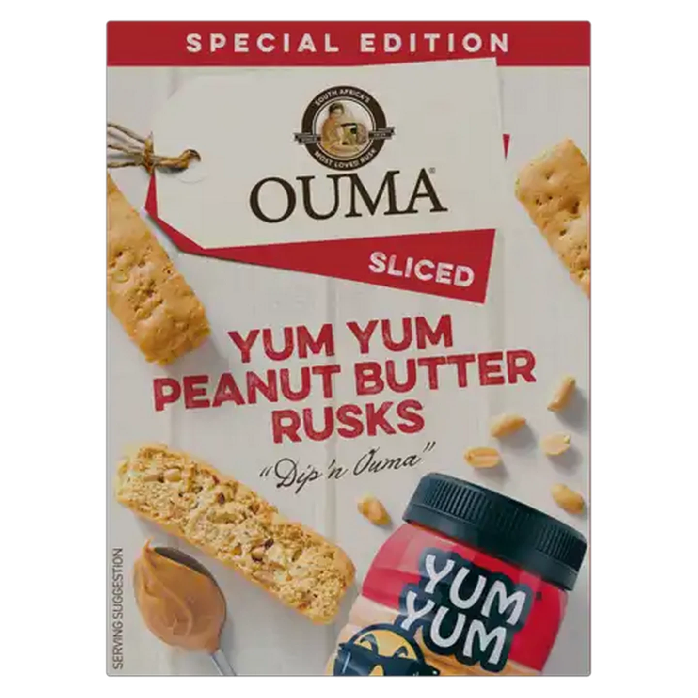 Image of Ouma Sliced Yum Yum Peanut Butter Flavoured Rusks 450g