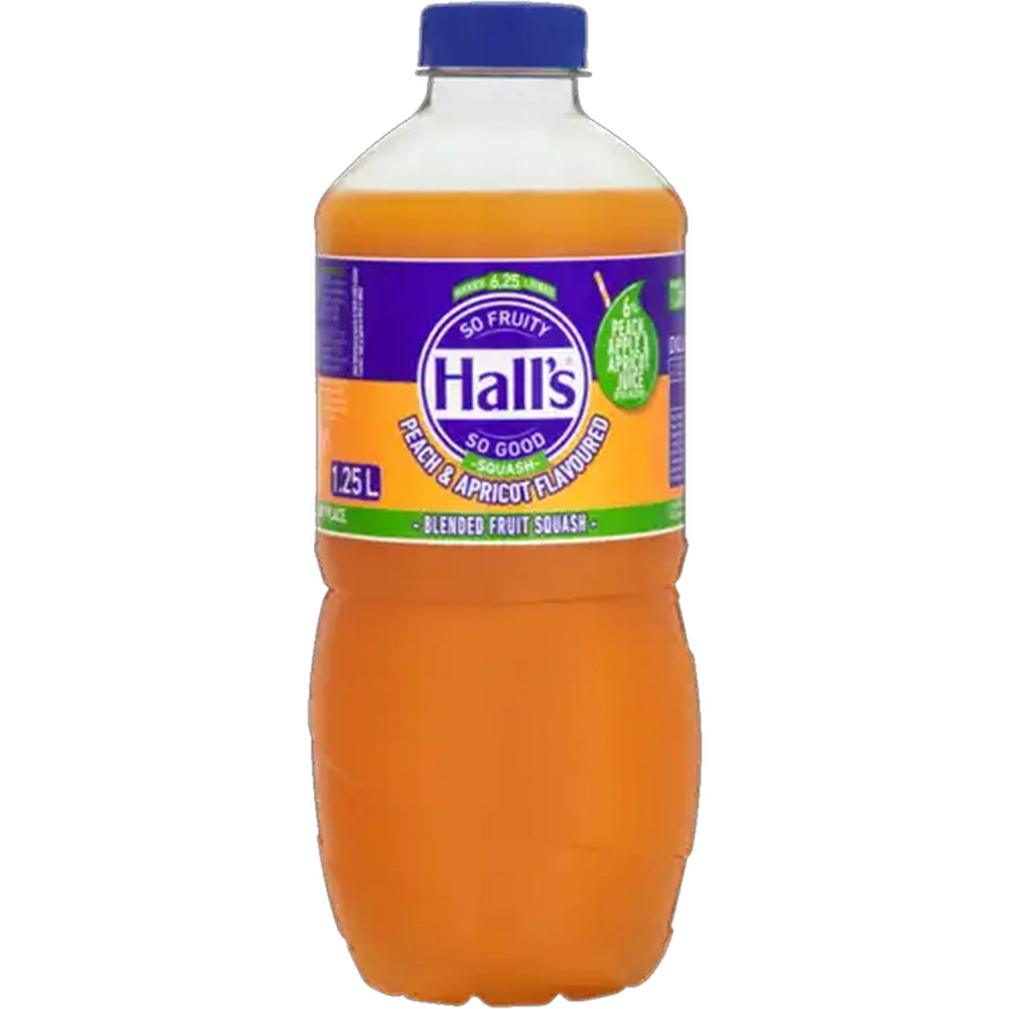 Image of Hall's Peach & Apricot Flavoured Blended Fruit Squash 1.25L