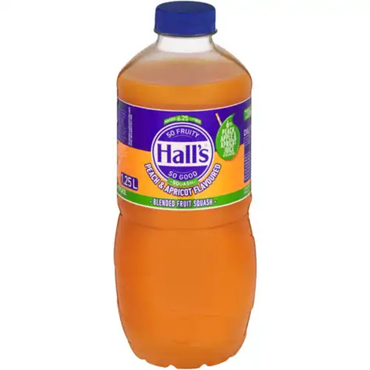 Image of Hall's Peach & Apricot Flavoured Blended Fruit Squash 1.25L