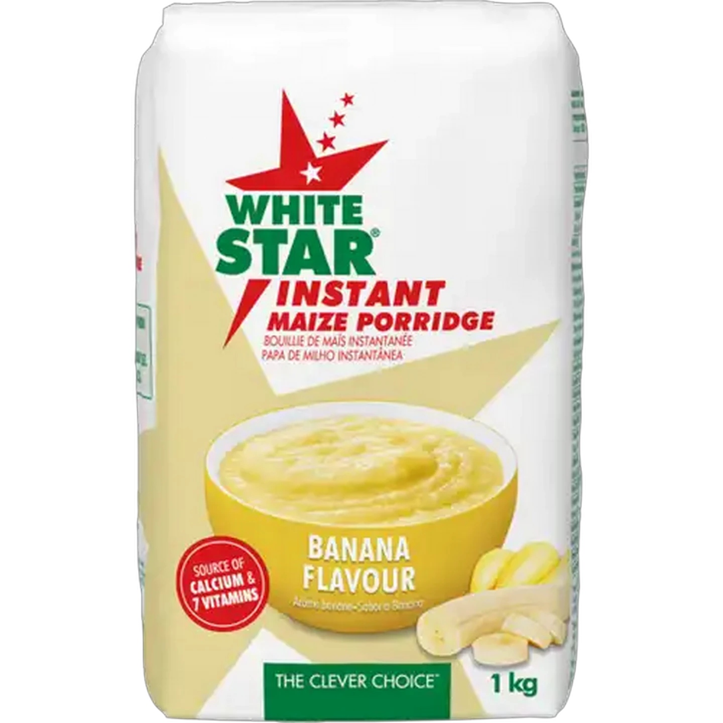 Image of White Star Banana Flavoured Instant Maize Porridge 1kg