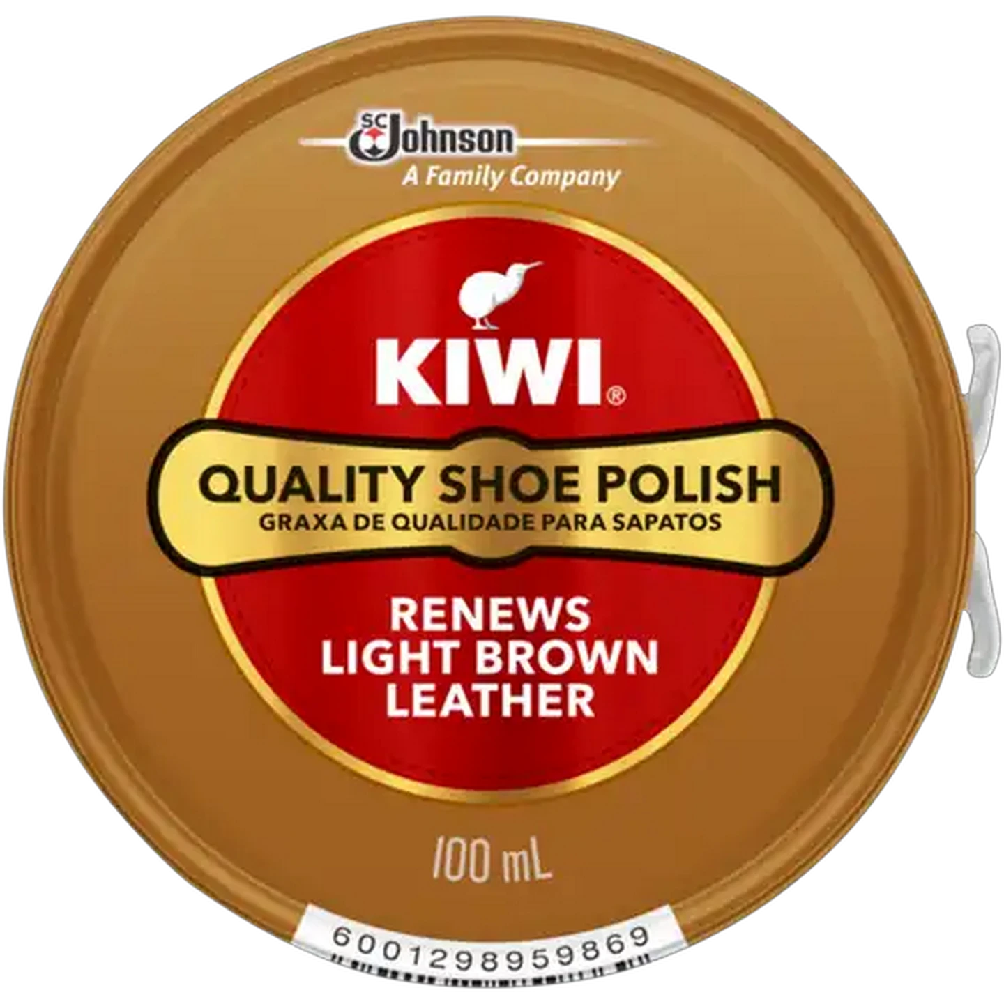 Image of Kiwi Light Brown Quality Shoe Polish 100ml