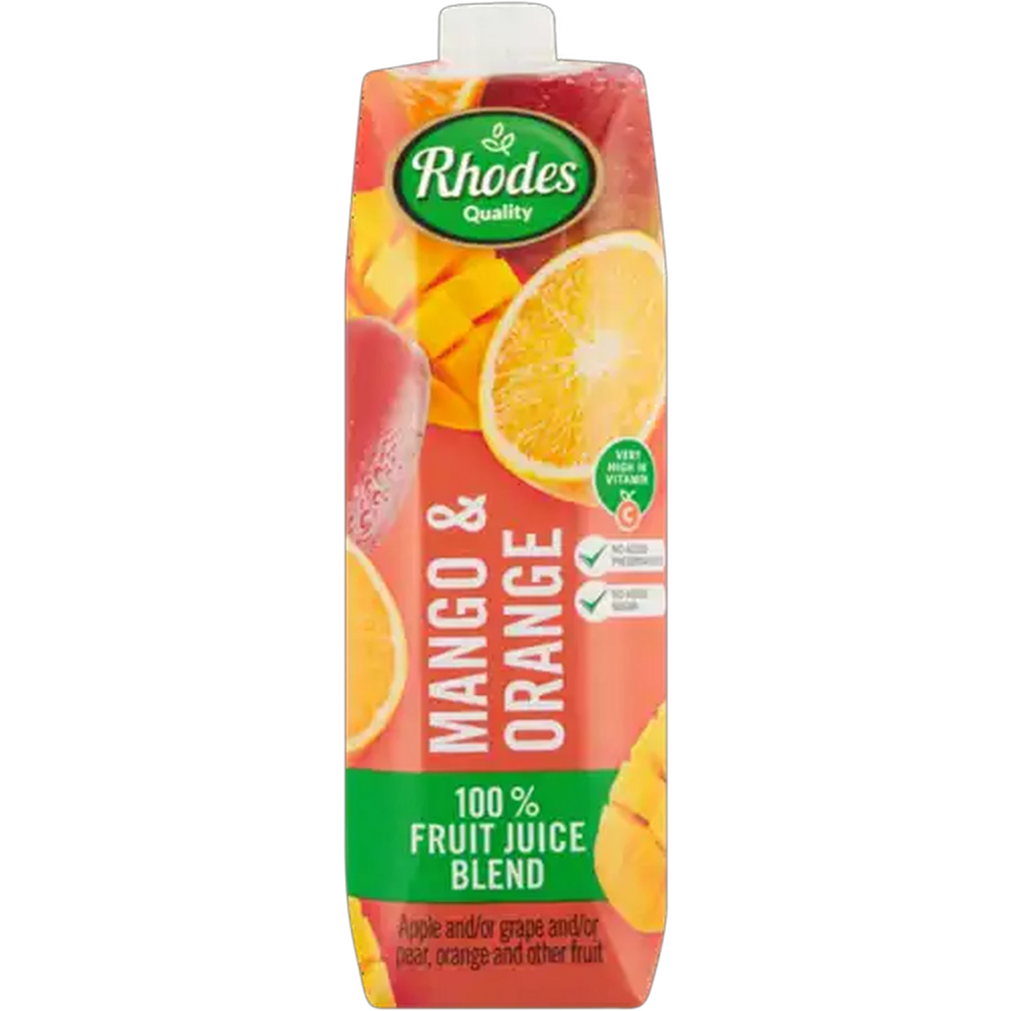 Image of Rhodes Quality Mango & Orange 100% Fruit Juice Blend 1L