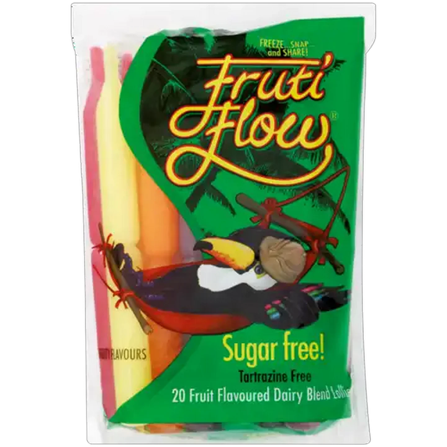 Image of Fruti Flow Sugar Free Fruit Flavoured Dairy Blend Lollies 20 Pack