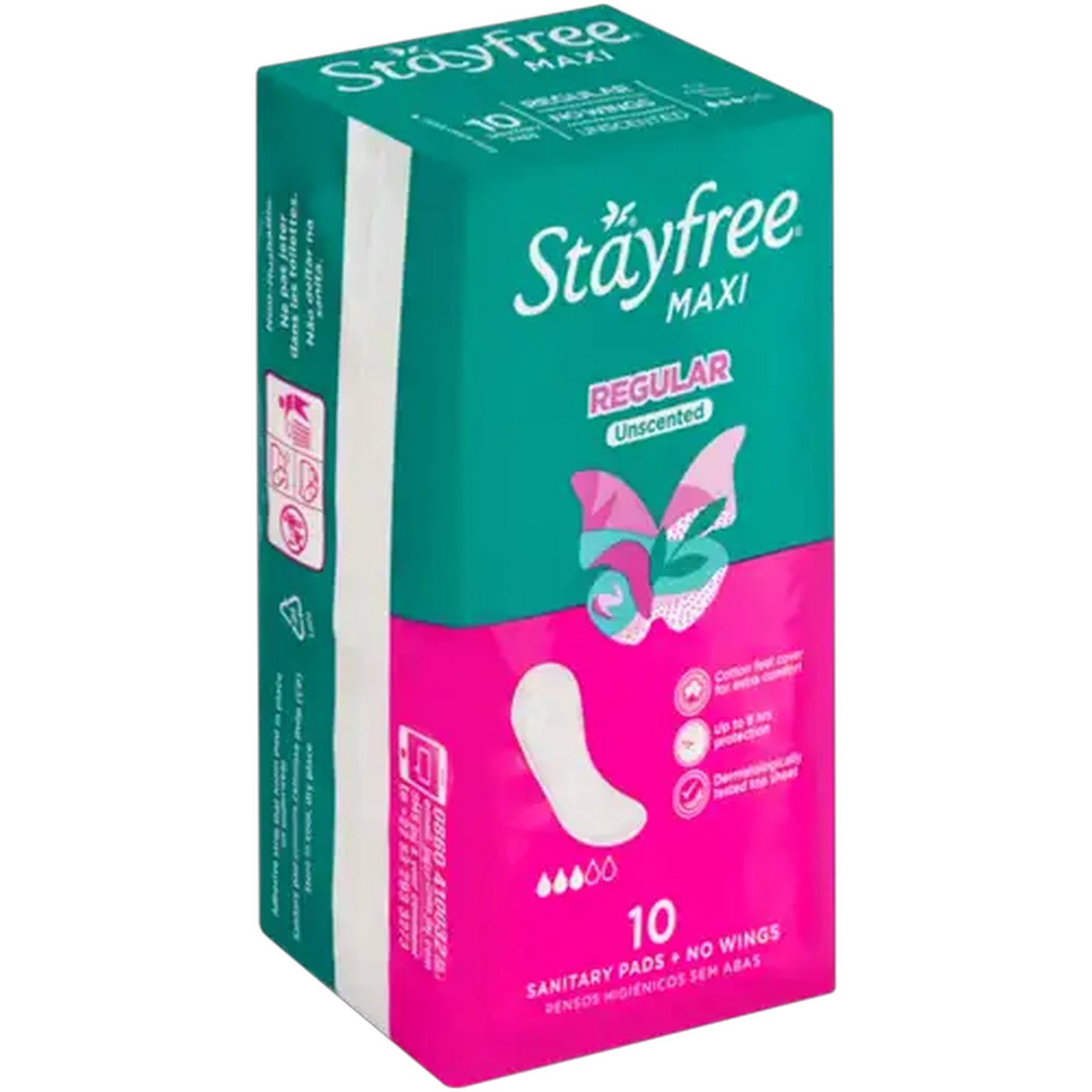 Image of Stayfree Maxi Regular Wingless Sanitary Pads 10 Pack