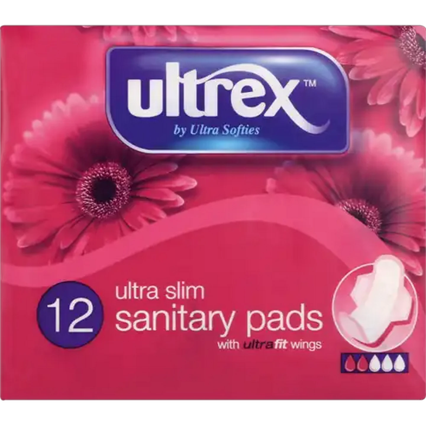 Image of Ultrex Ultra Slim Sanitary Pads 12 Pack