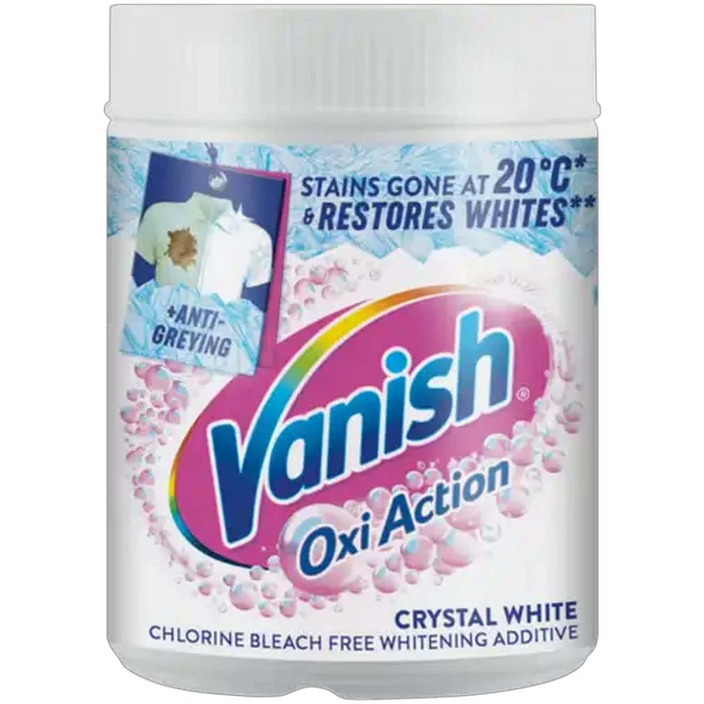Image of Vanish Oxi Action Crystal White Chlorine Bleach Free Whitening Additive 400g