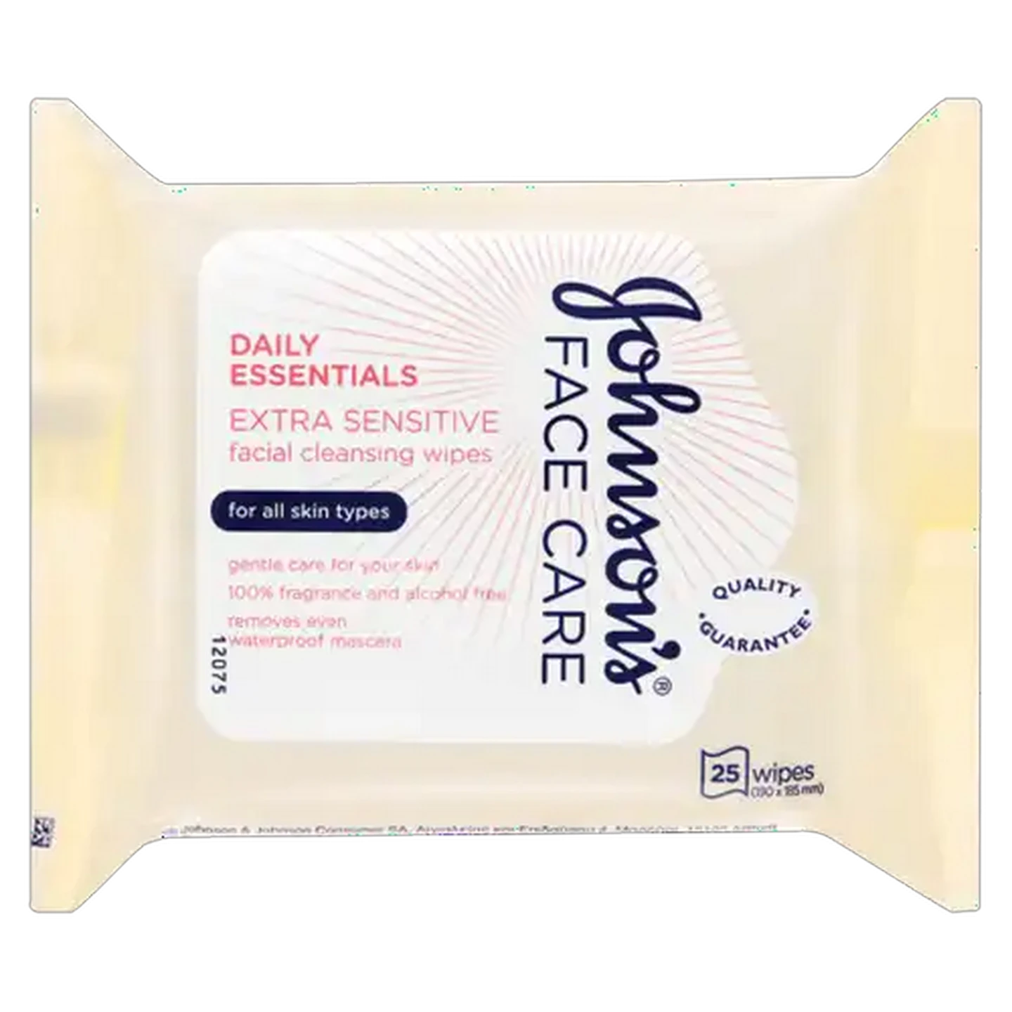 Image of Johnson's Daily Essentials Extra Sensitive Facial Cleansing Wipes 25 Pack