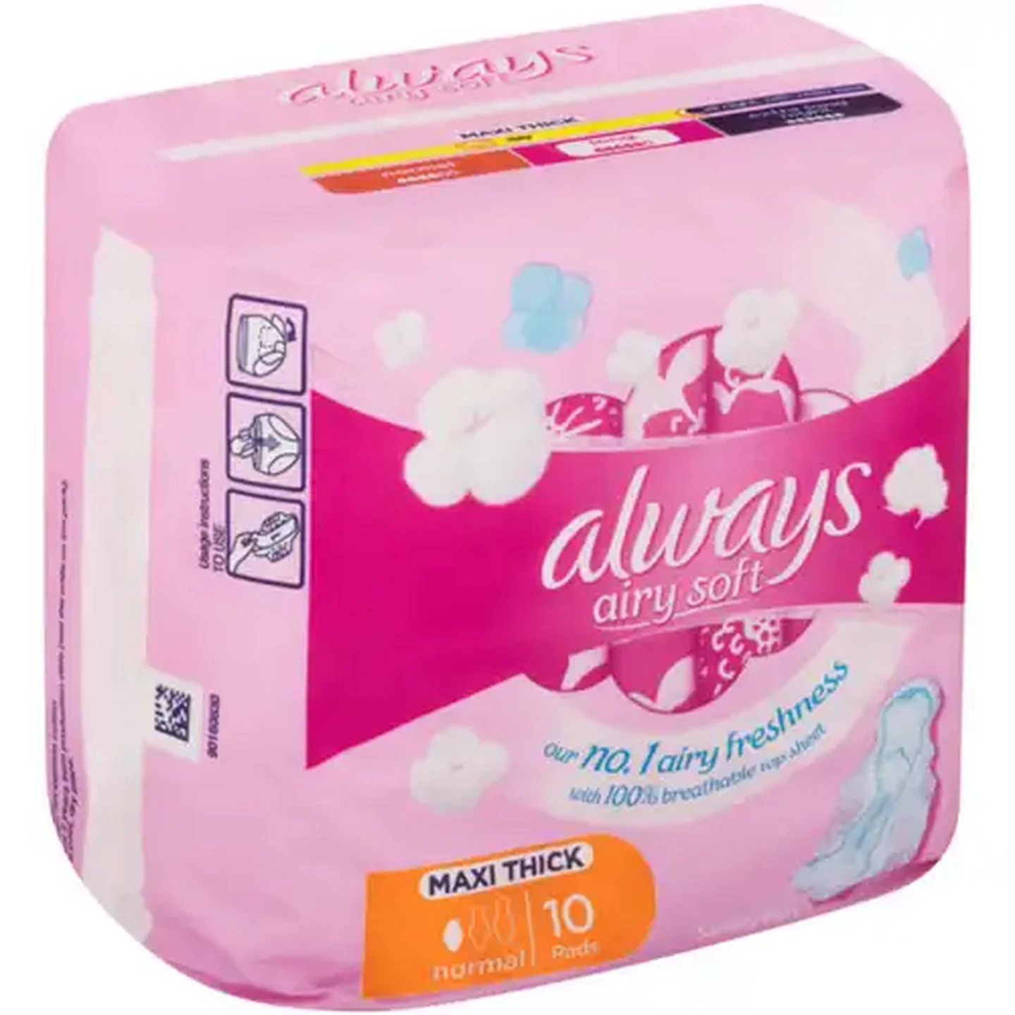 Image of Always Airy Soft Normal Maxi Thick Sanitary Pads 10 Pack