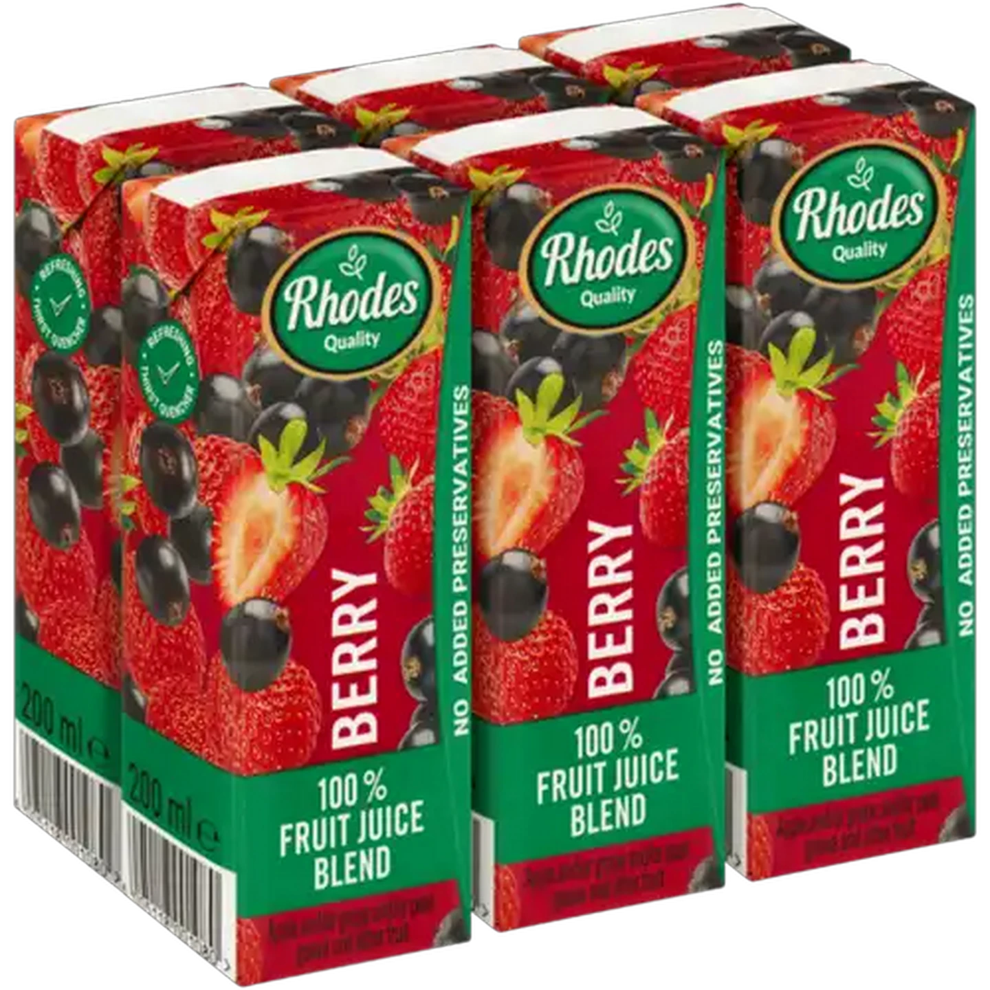 Image of Rhodes Quality Berry 100% Fruit Juice Blend 6 x 200ml