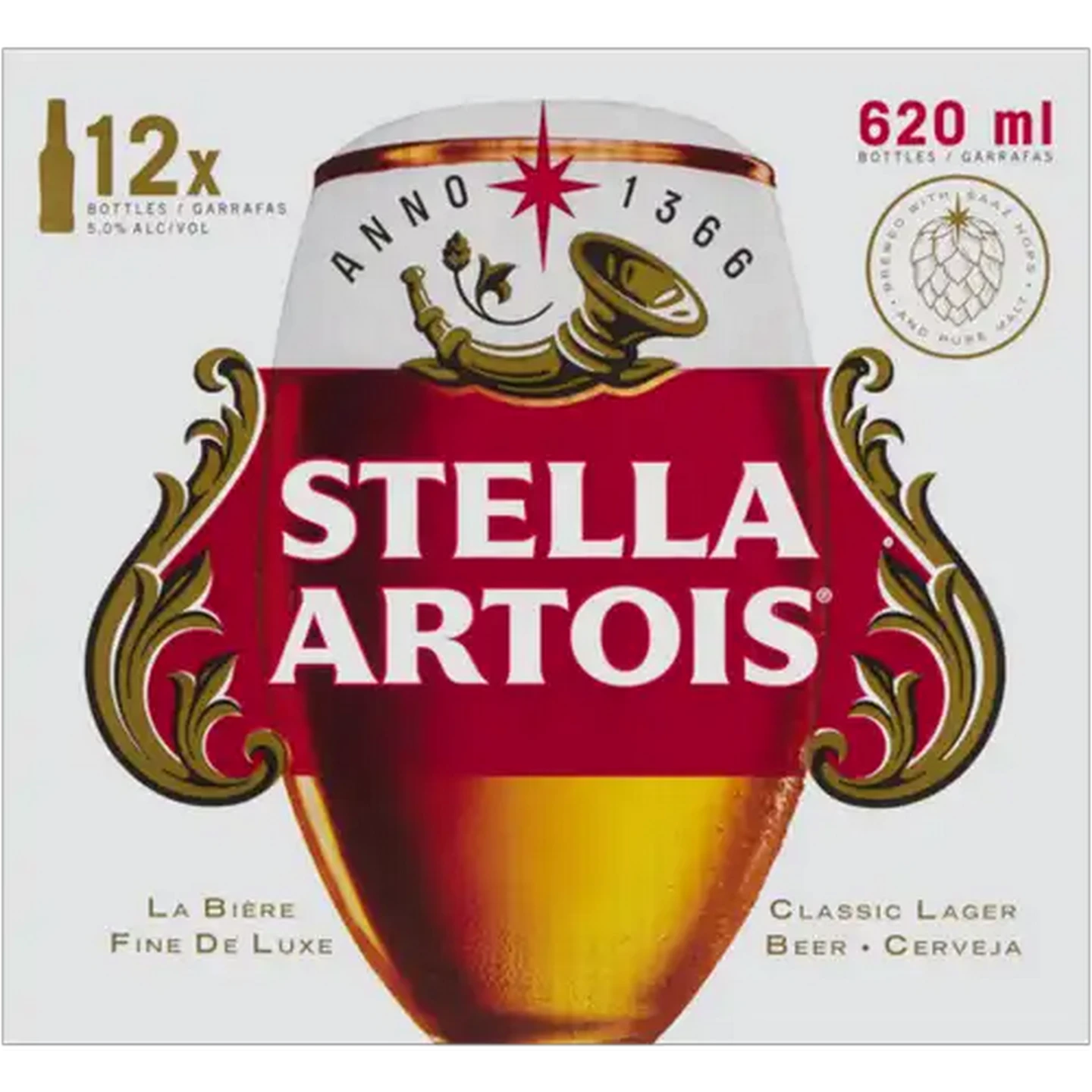 Image of Stella Artois Pure Malt Lager Bottles 12 x 620ml