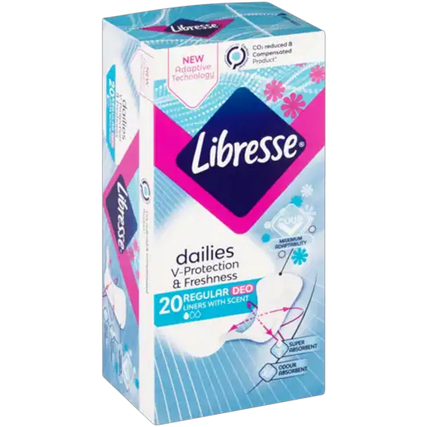 Image of Libresse Dailies Fresh Scented Regular Deo Panty Liners 20 Pack