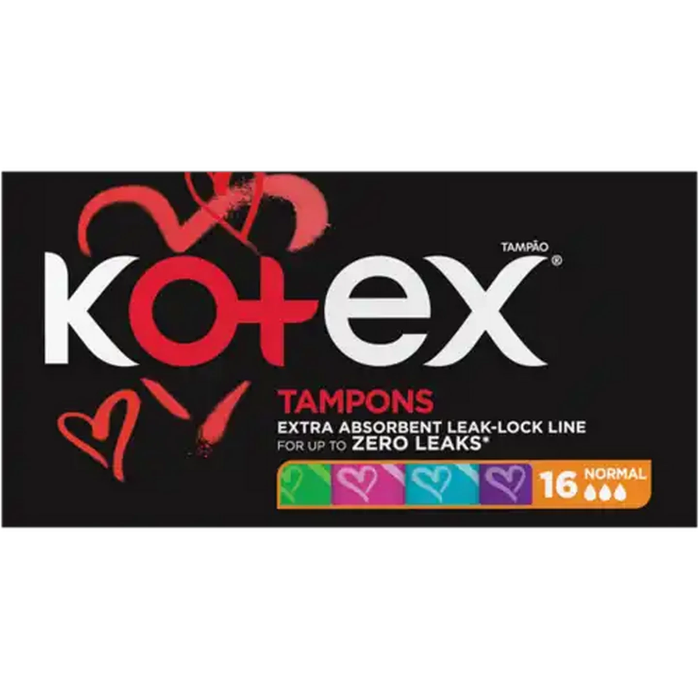 Image of Kotex Normal Total Confidence Tampons 16 Pack