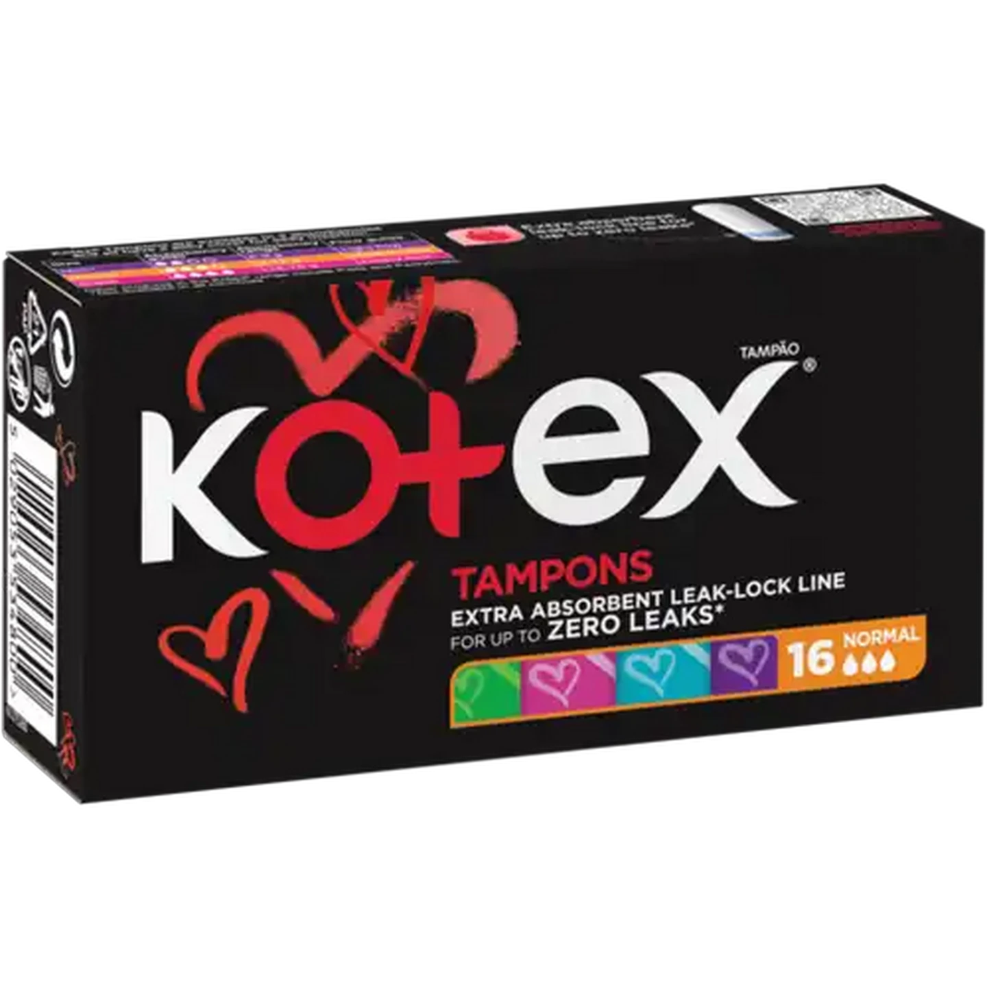 Image of Kotex Normal Total Confidence Tampons 16 Pack