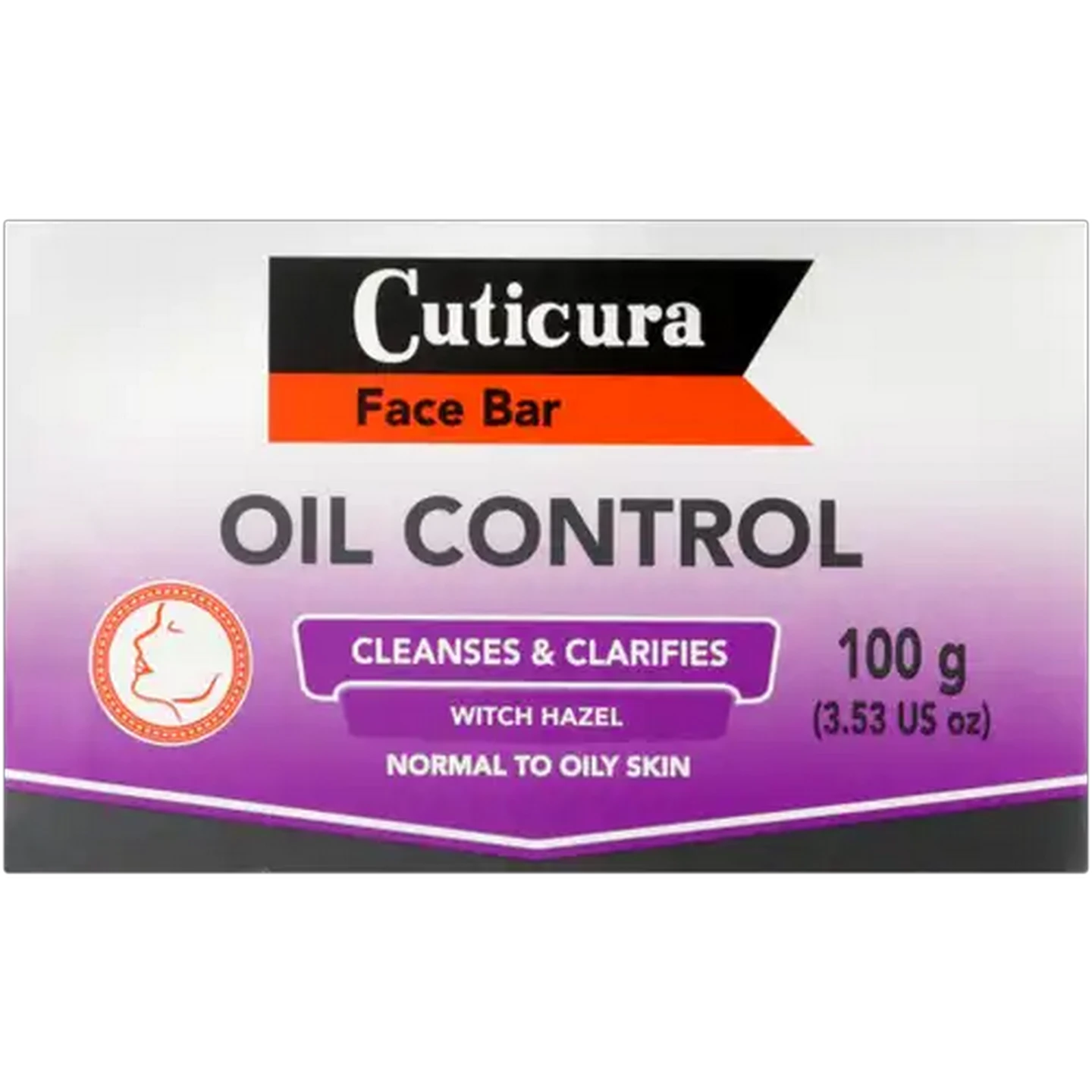 Image of Cuticura Oil Control Cleanses & Clarifies Face Bar 100g