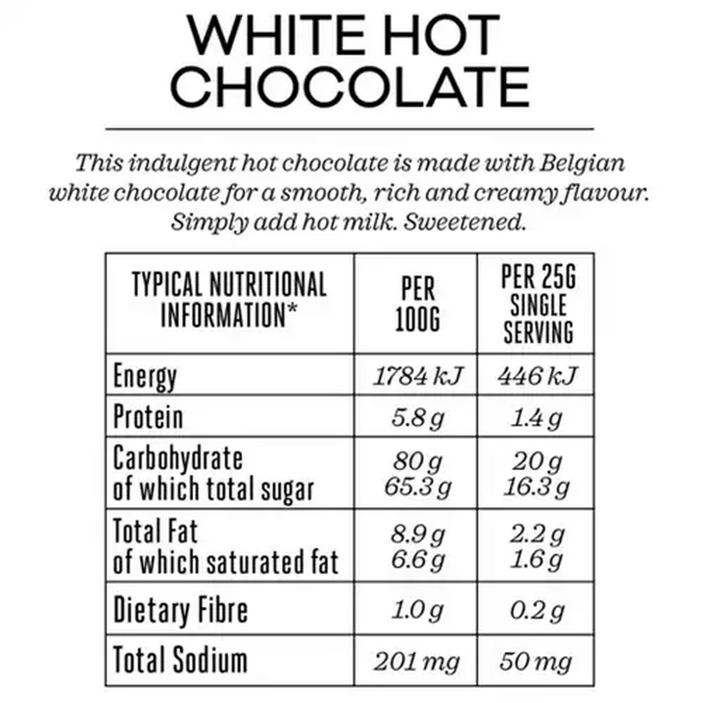 Image of Forage And Feast White Hot Chocolate 250g