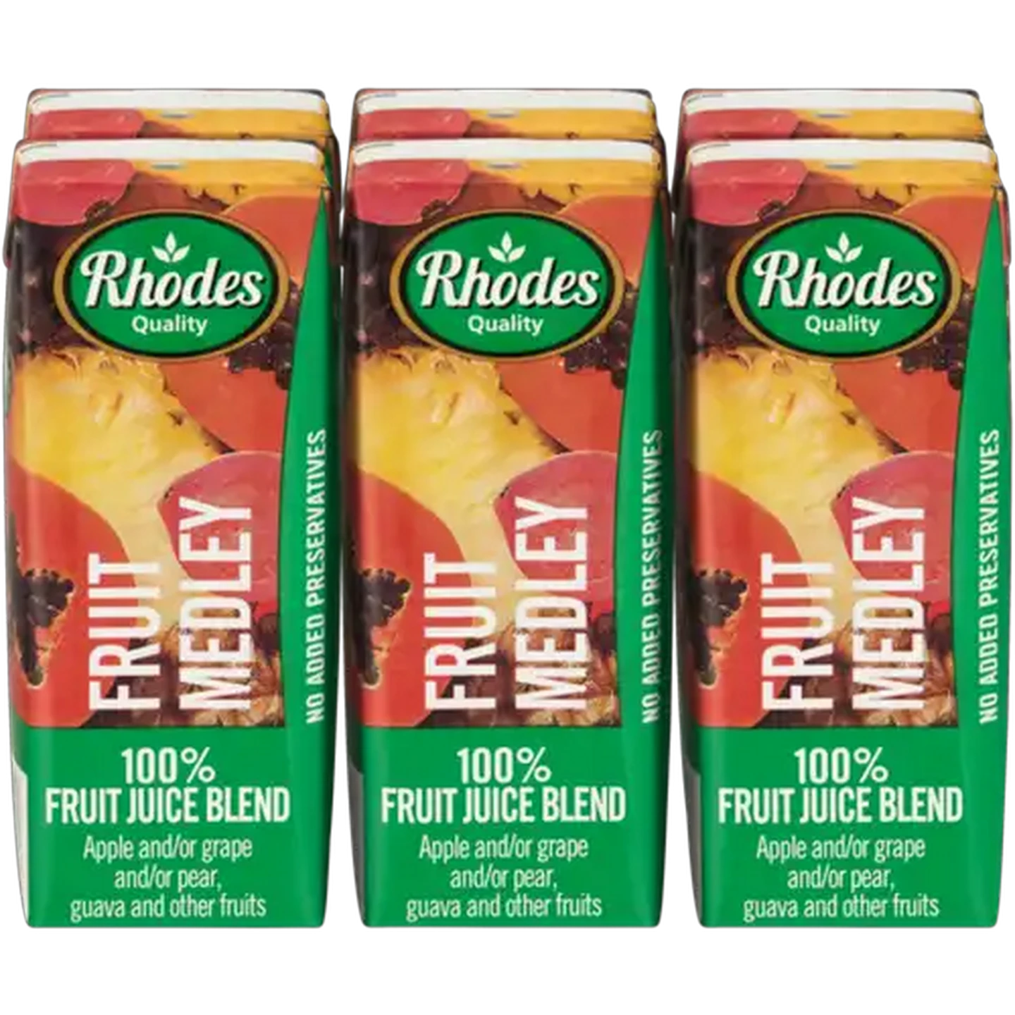 Image of Rhodes Quality Fruit Medley 100% Fruit Juice Blend 6 x 200ml