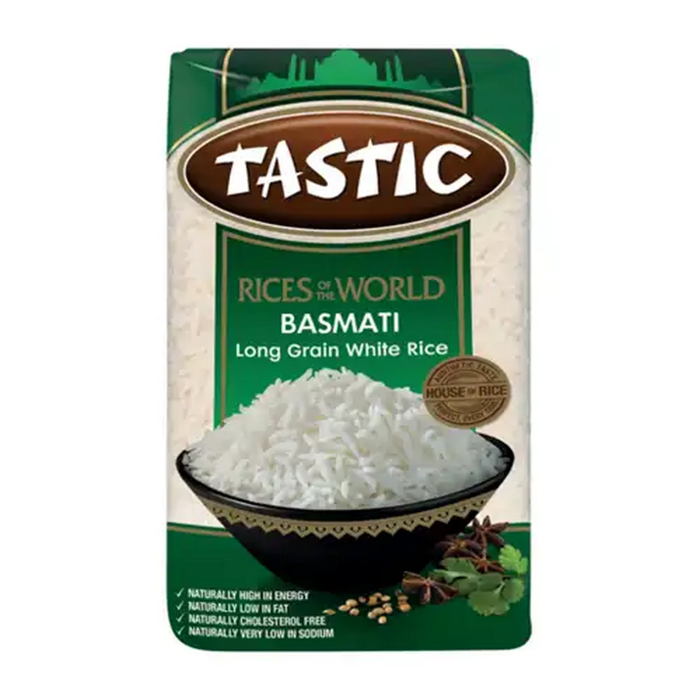 Image of Tastic Rices of the World Long Grain White Basmati Rice 1kg
