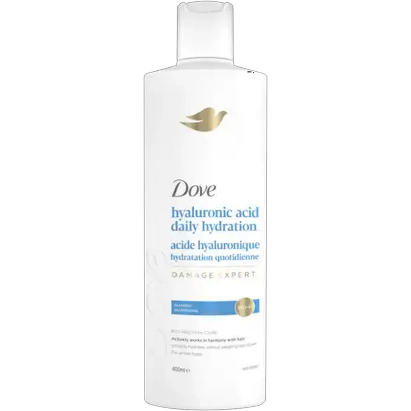 Image of Dove Damage Expert Hyaluronic Acid Daily Hydration Shampoo 400ml