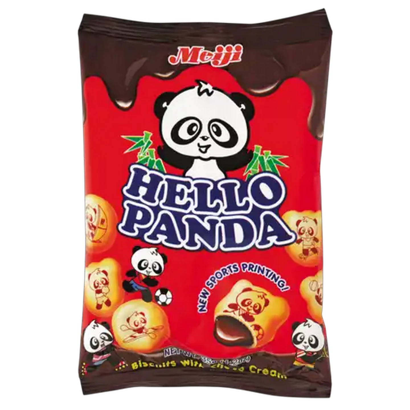 Image of Meiji Hello Panda Choc Cream Filled Biscuits 35g