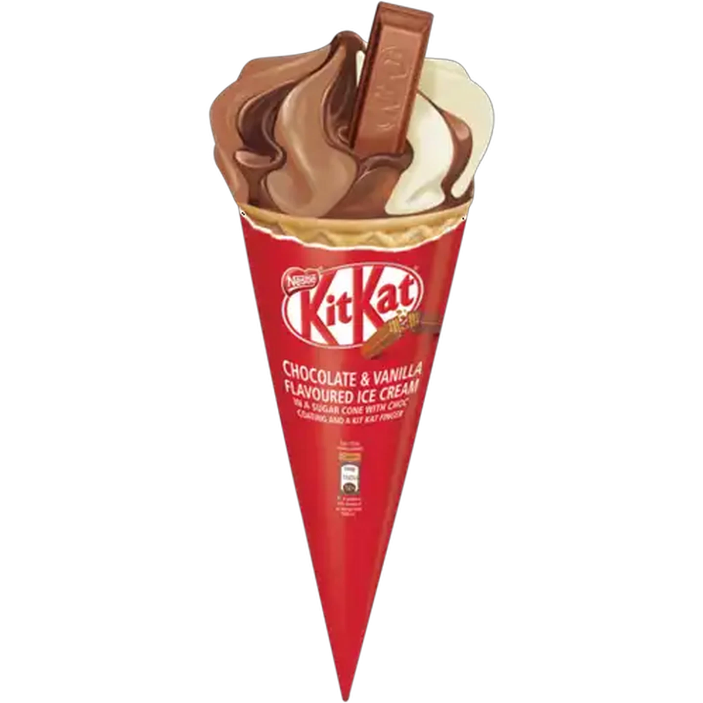 Image of KitKat Chocolate & Vanilla Flavoured Ice Cream Cone 125ml
