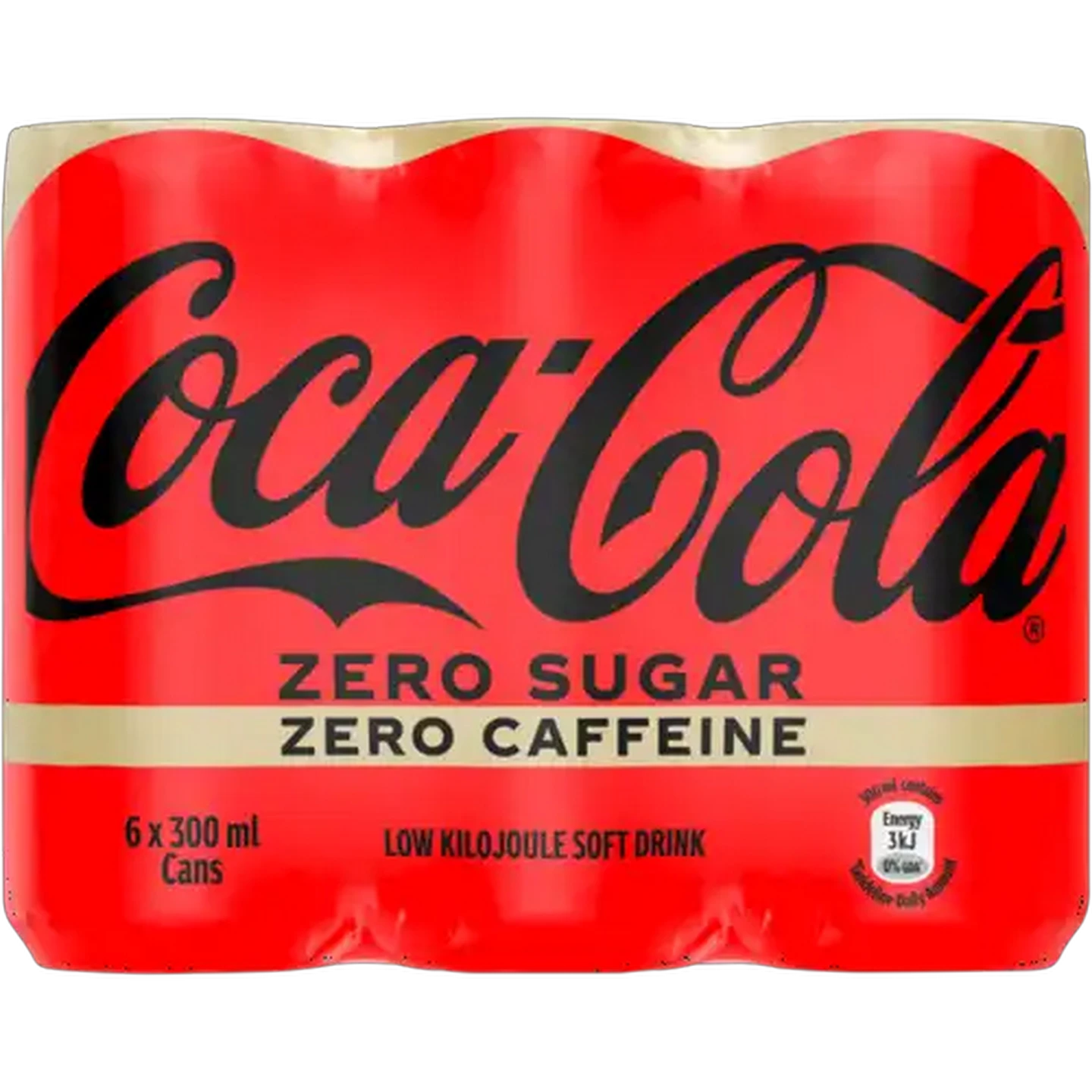 Image of Coca-Cola Zero Sugar Zero Caffeine Soft Drink 6 x 300ml