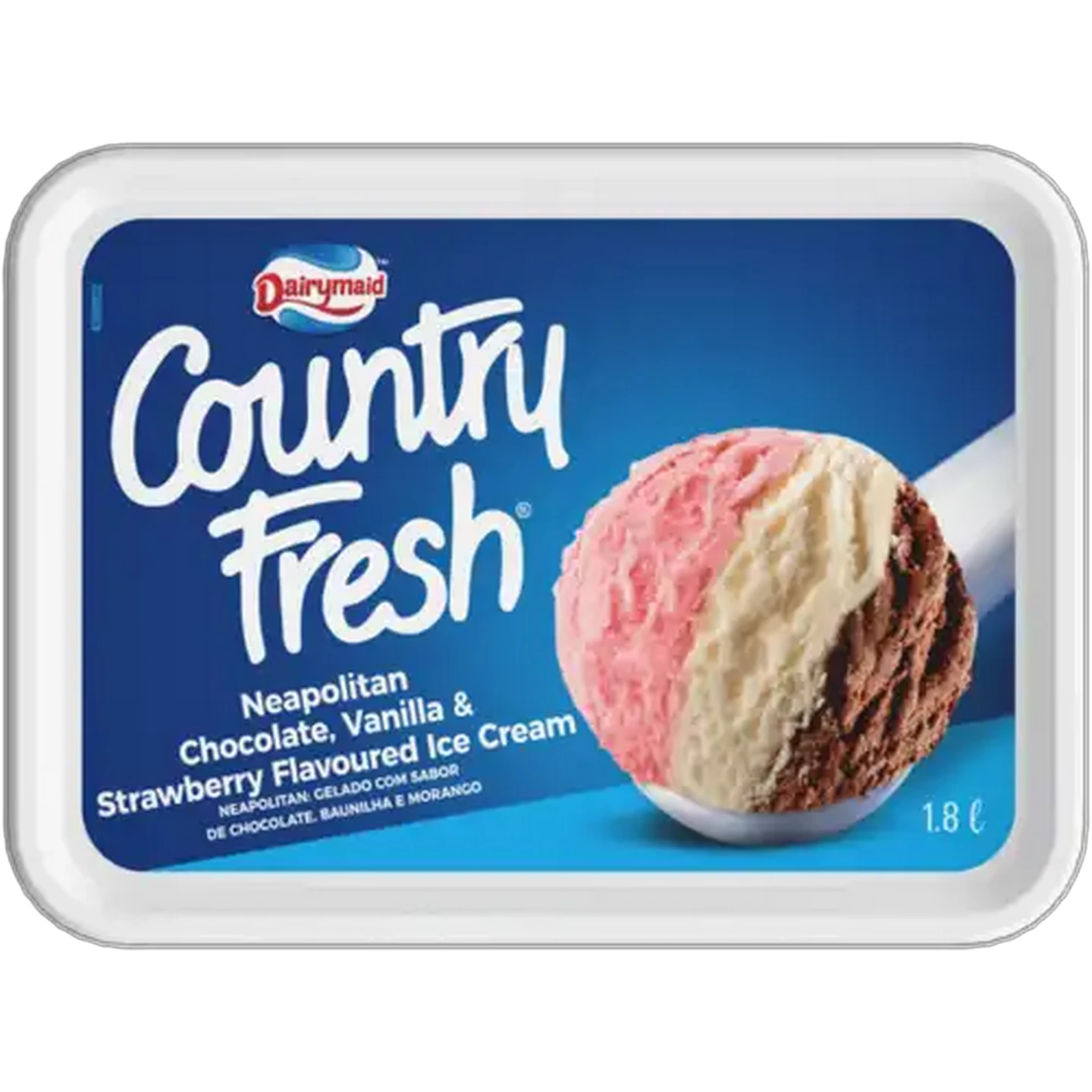 Image of Dairymaid Country Fresh Neapolitan Ice Cream 1.8L