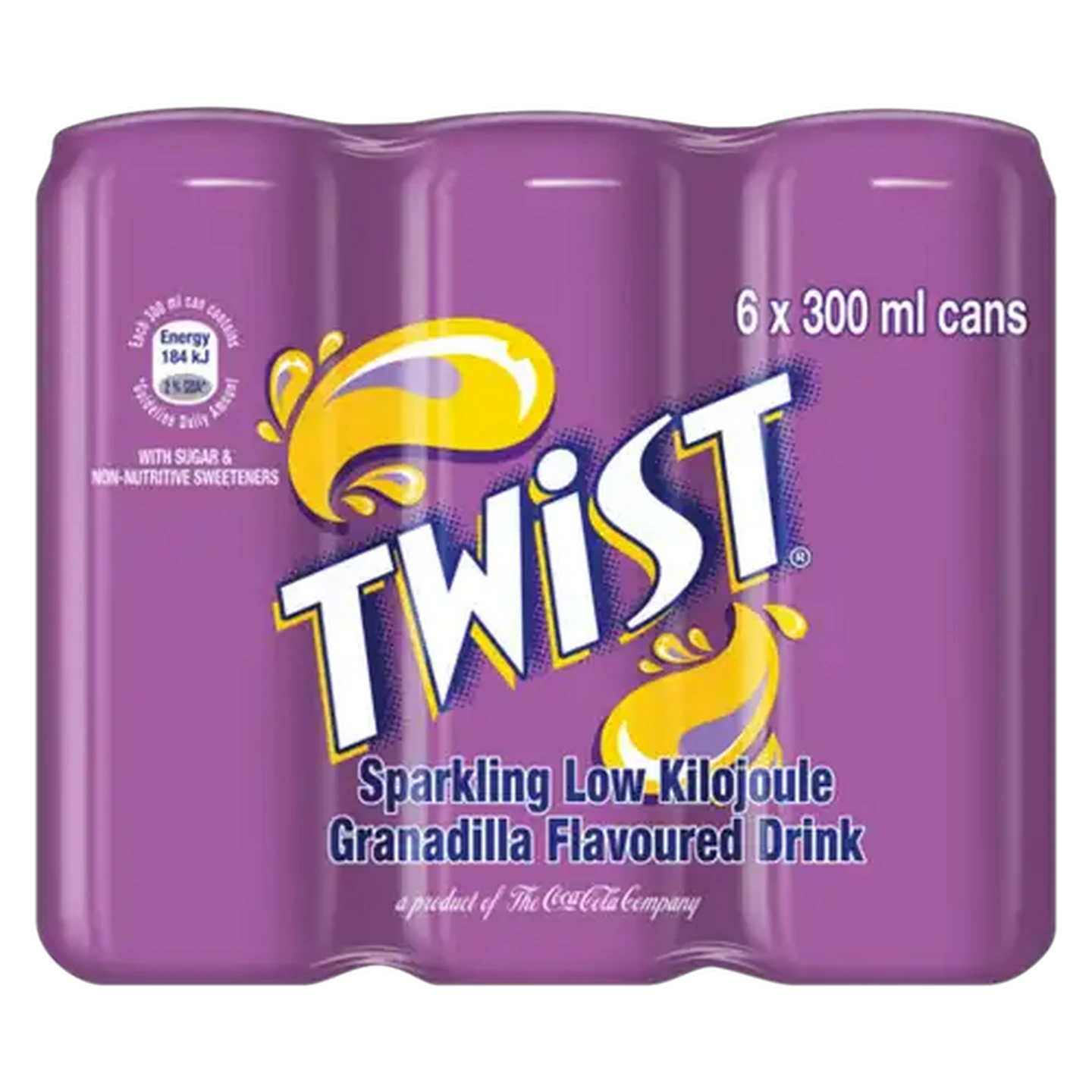 Image of Twist Granadilla Flavoured Soft Drink Cans 6 x 300ml