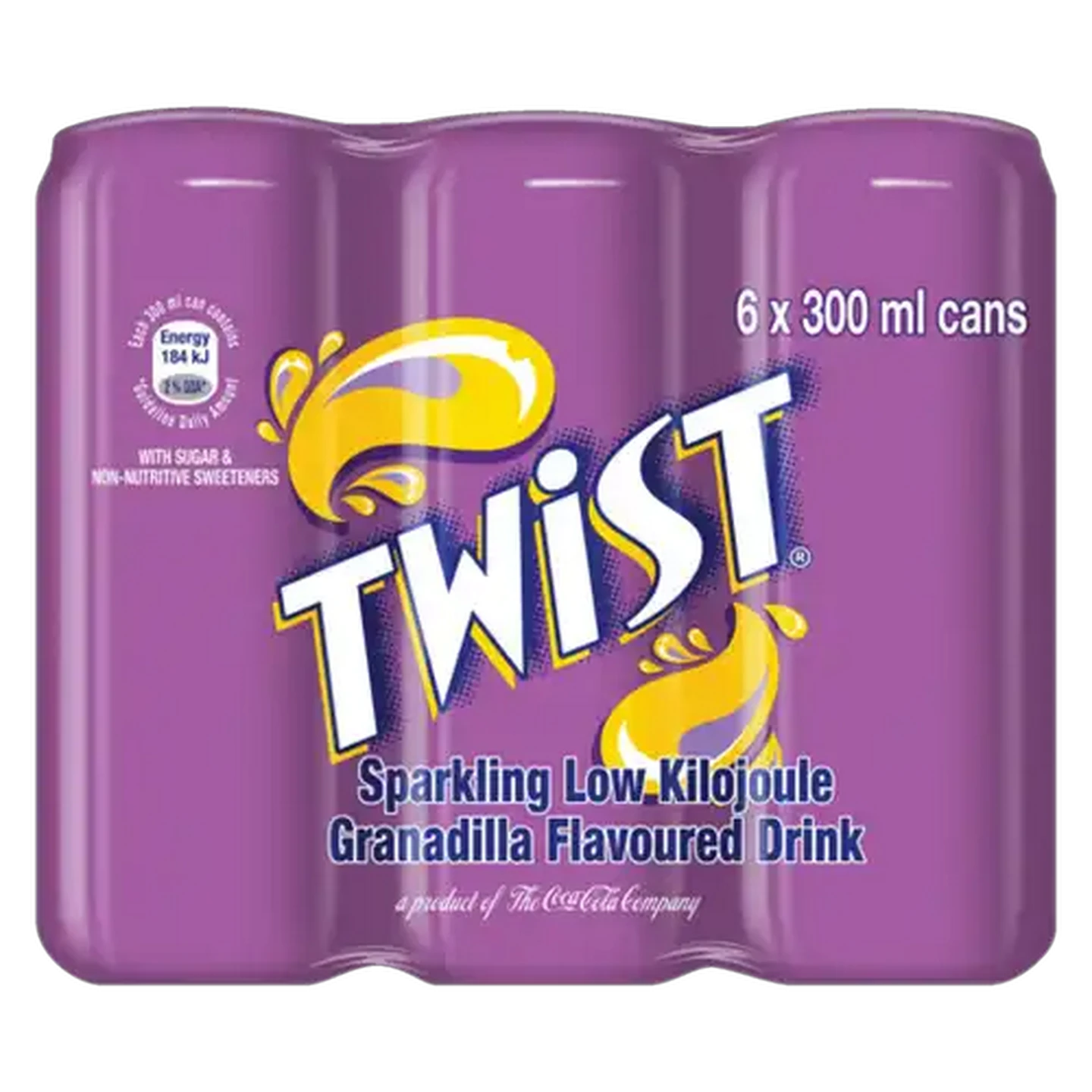 Image of Twist Granadilla Flavoured Soft Drink Cans 6 x 300ml
