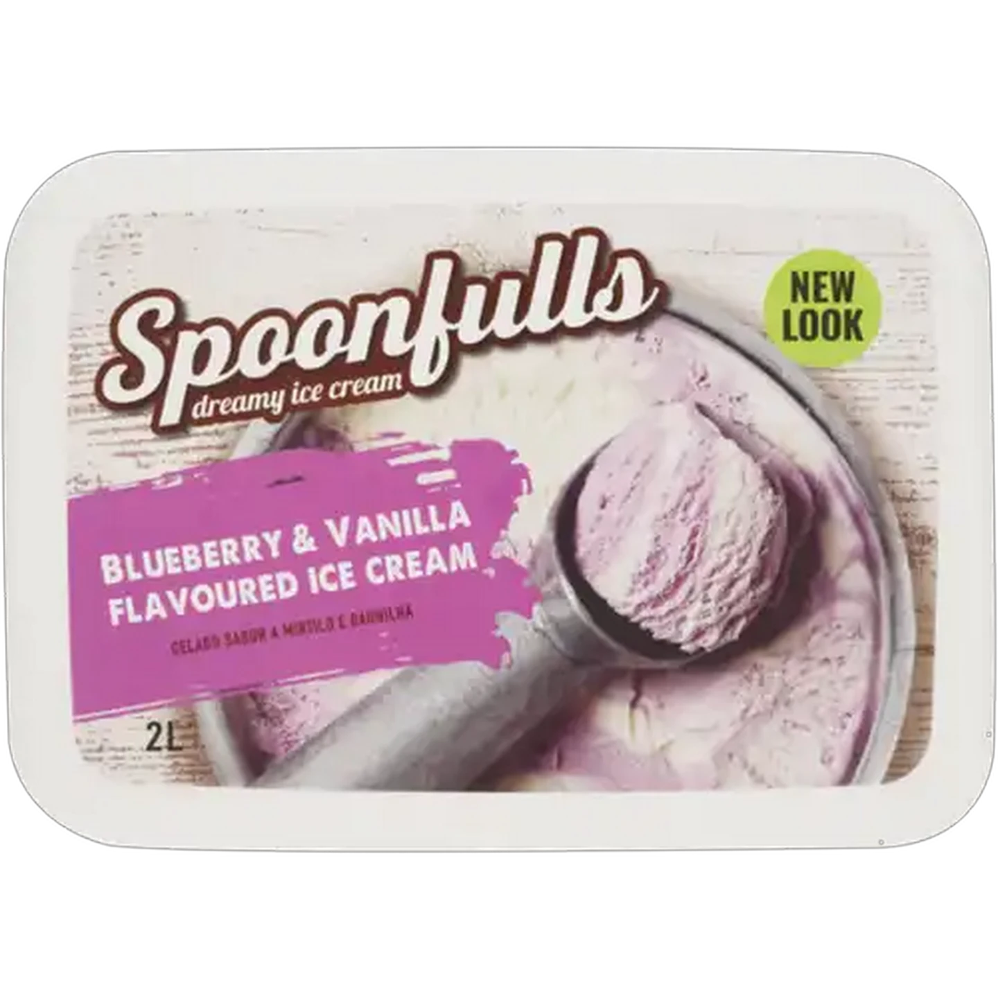 Image of Spoonfulls Blueberry & Vanilla Ice Cream 2L