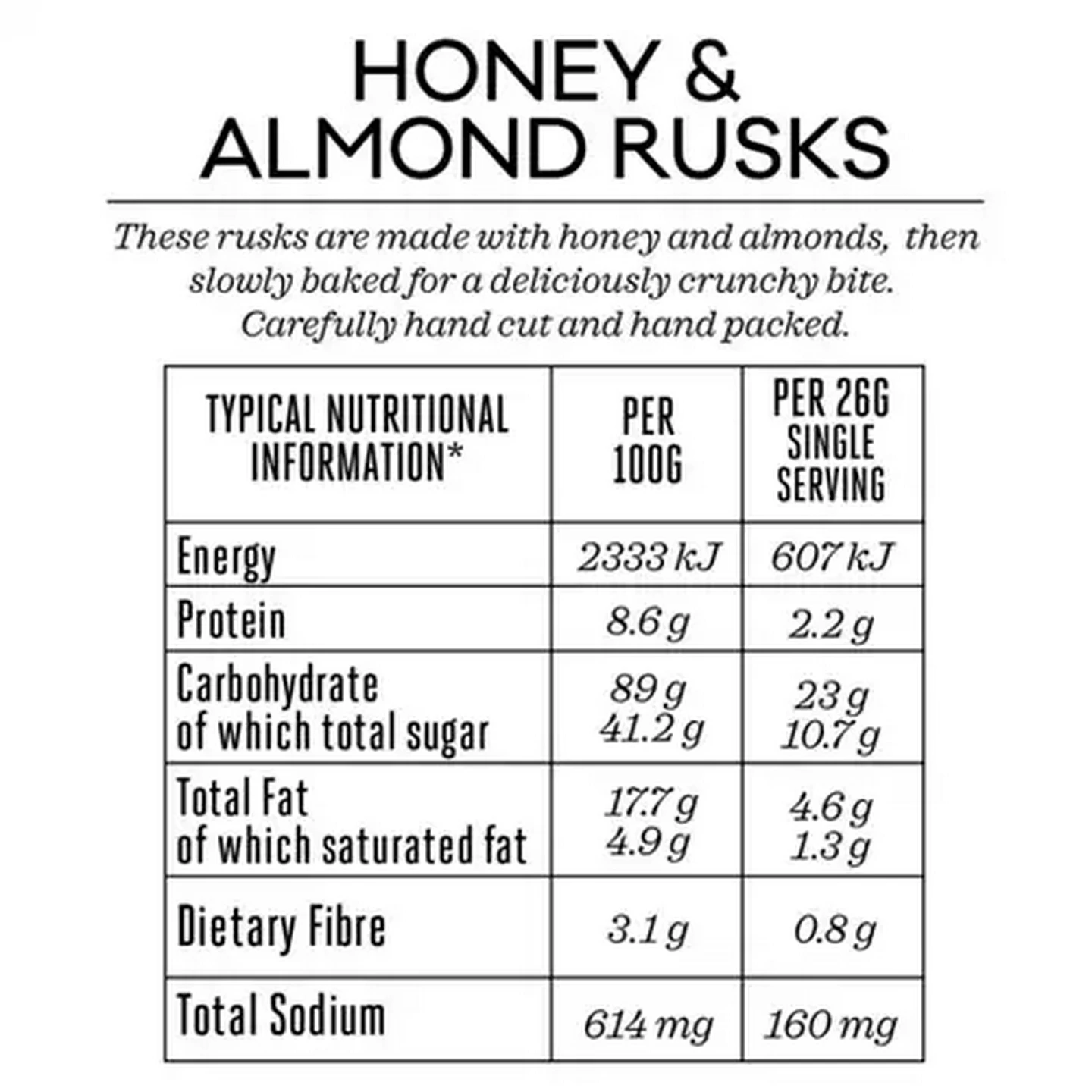 Image of Forage And Feast Honey & Almond Rusks 400g