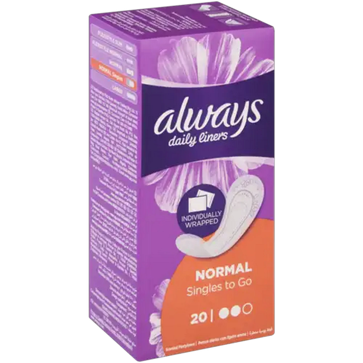Image of Always Comfort Protect Individually Wrapped Daily Pantyliners 20 Pack