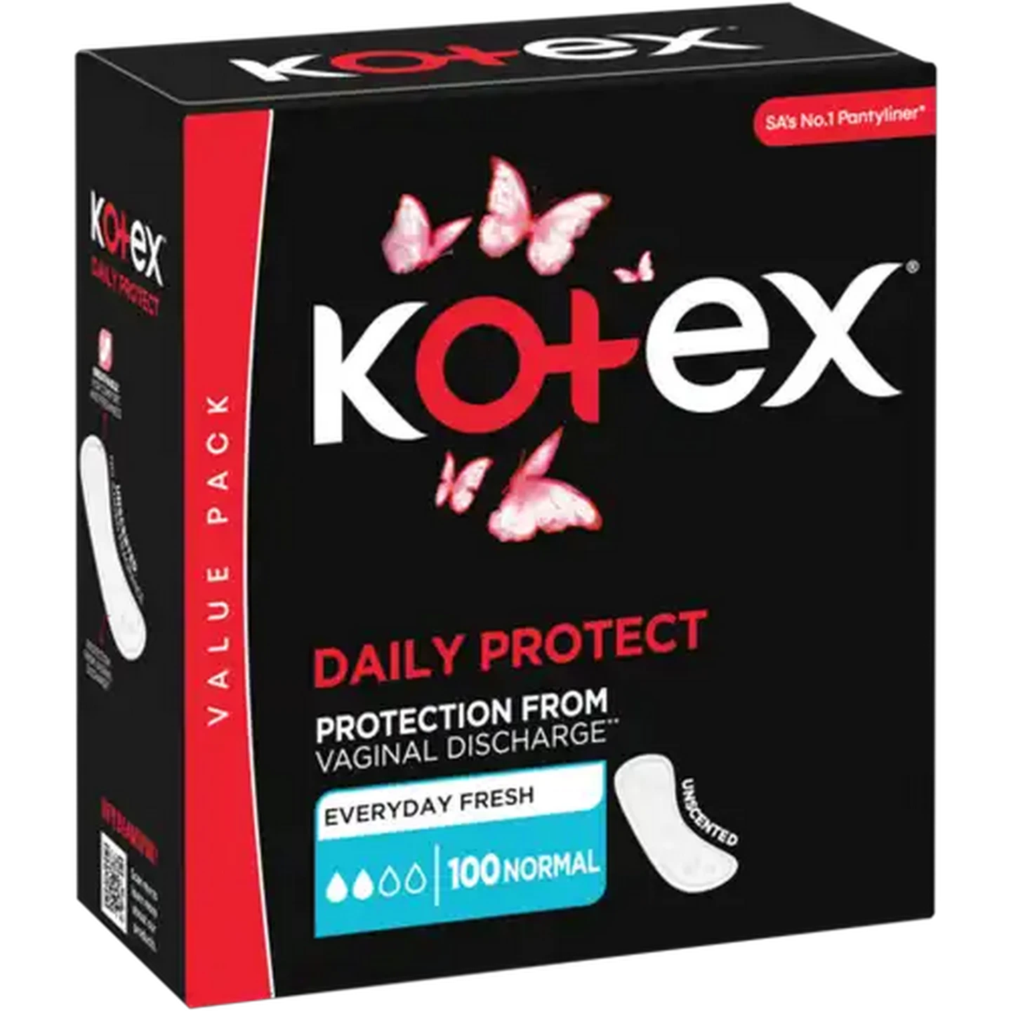 Image of Kotex Normal Daily Protect Unscented Pantyliners 100 Pack