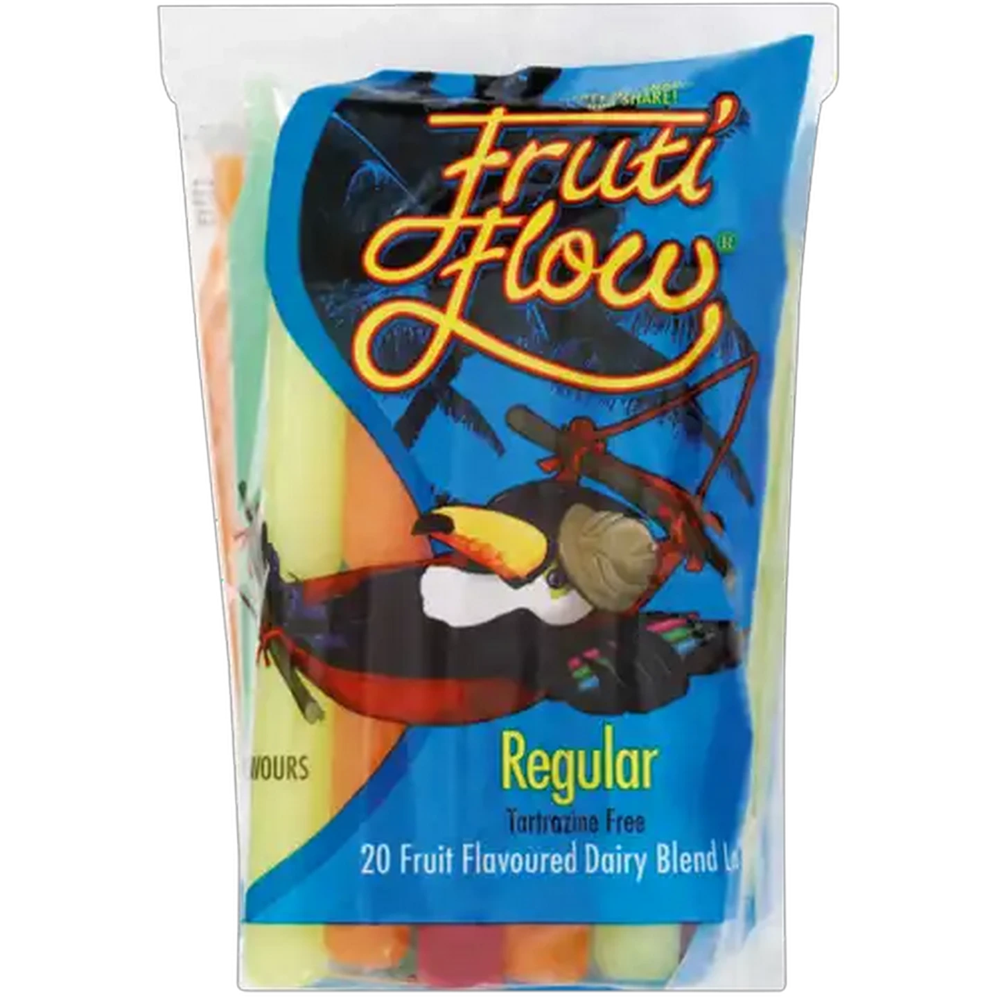 Image of Fruti Flow Regular Fruit Flavoured Dairy Blend Ice Lollies 20 Pack