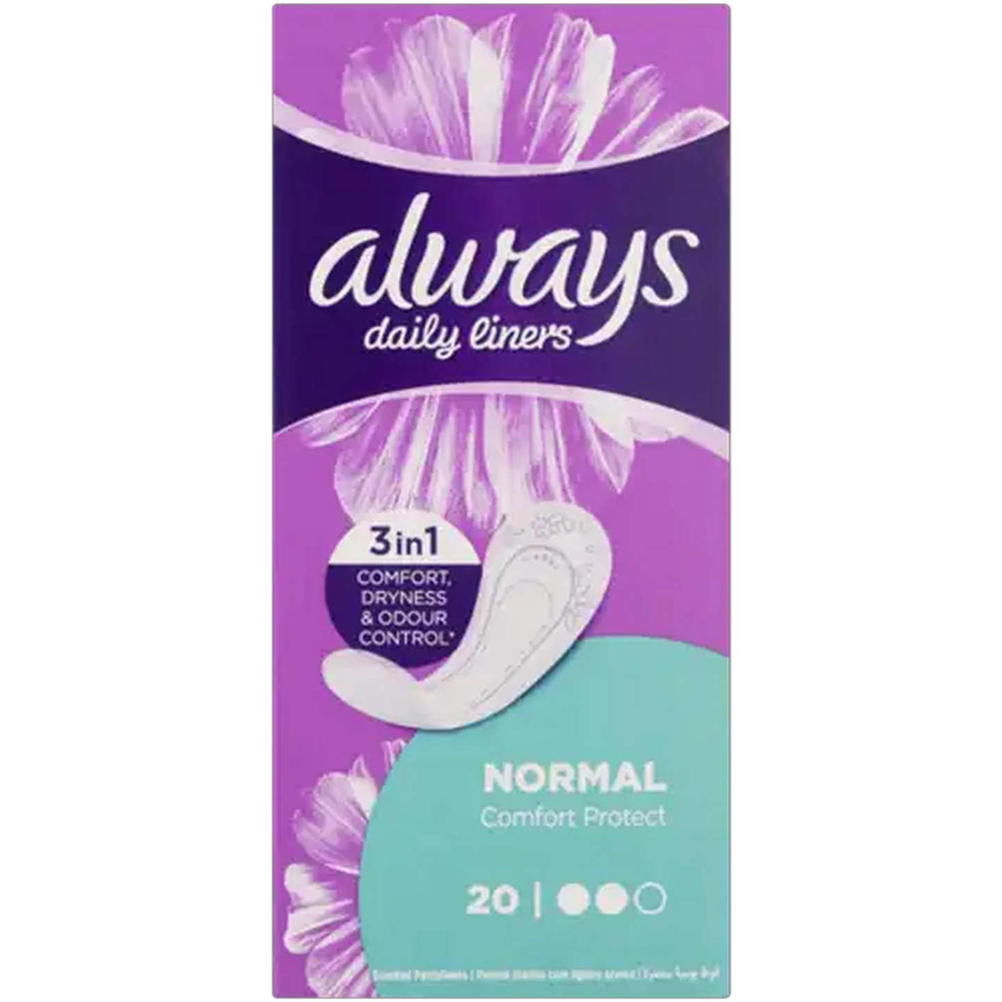 Image of Always Comfort Protect Daily Pantyliners 20 Pack