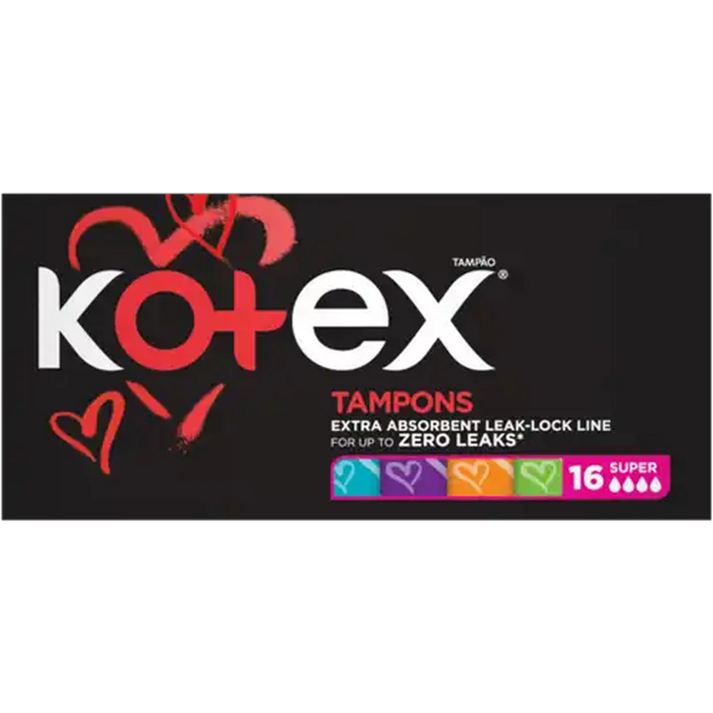 Image of Kotex Super Total Confidence Tampons 16 Pack