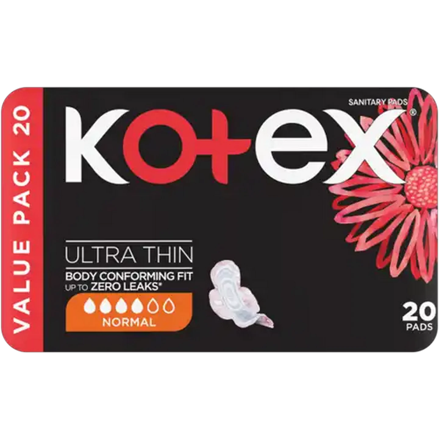 Image of Kotex Ultra Normal Sanitary Pads Value Pack 20 Pack
