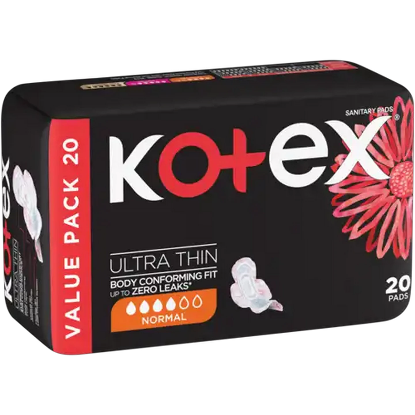 Image of Kotex Ultra Normal Sanitary Pads Value Pack 20 Pack