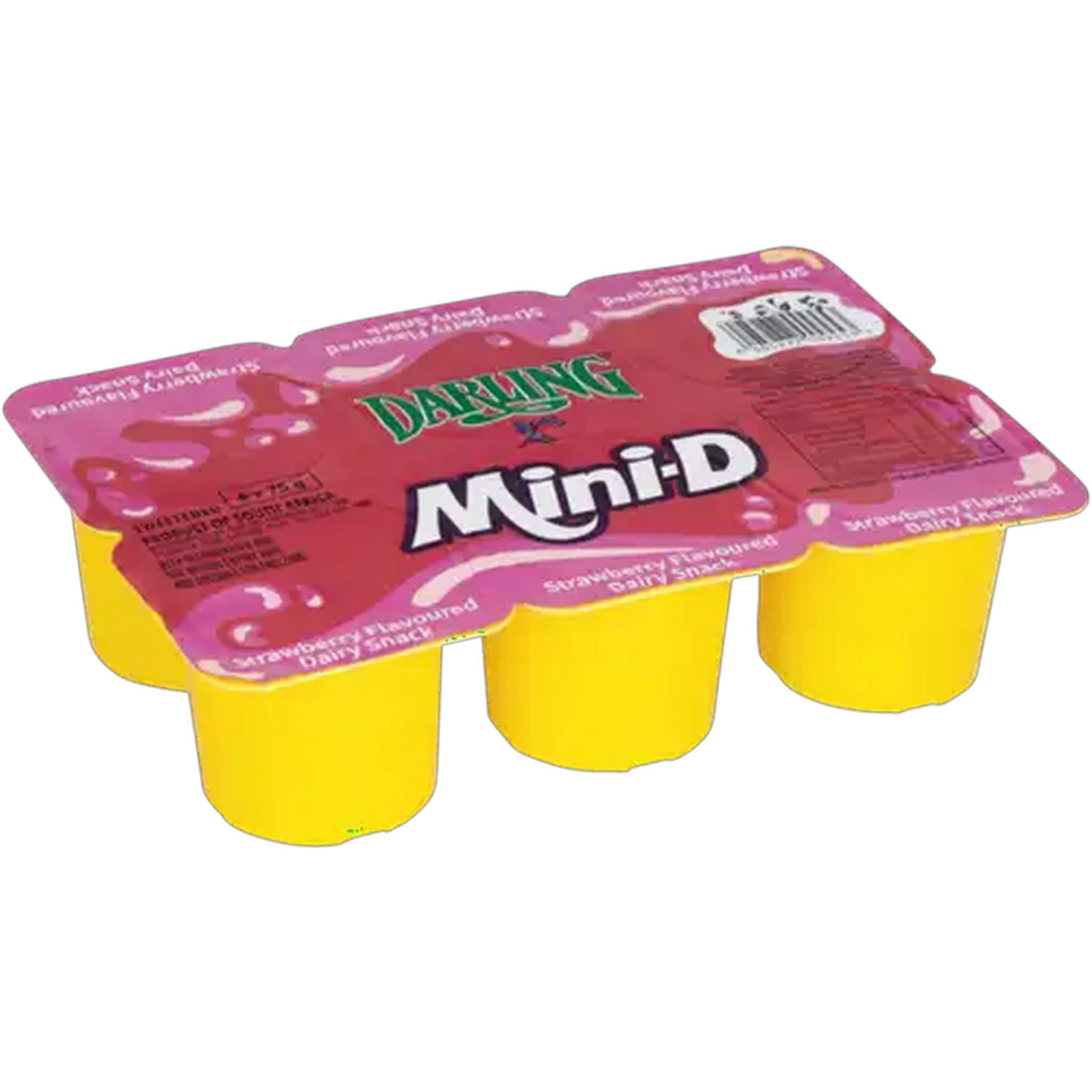 Image of Darling Mini-D Strawberry Flavoured Dairy Snack 6 x 75g