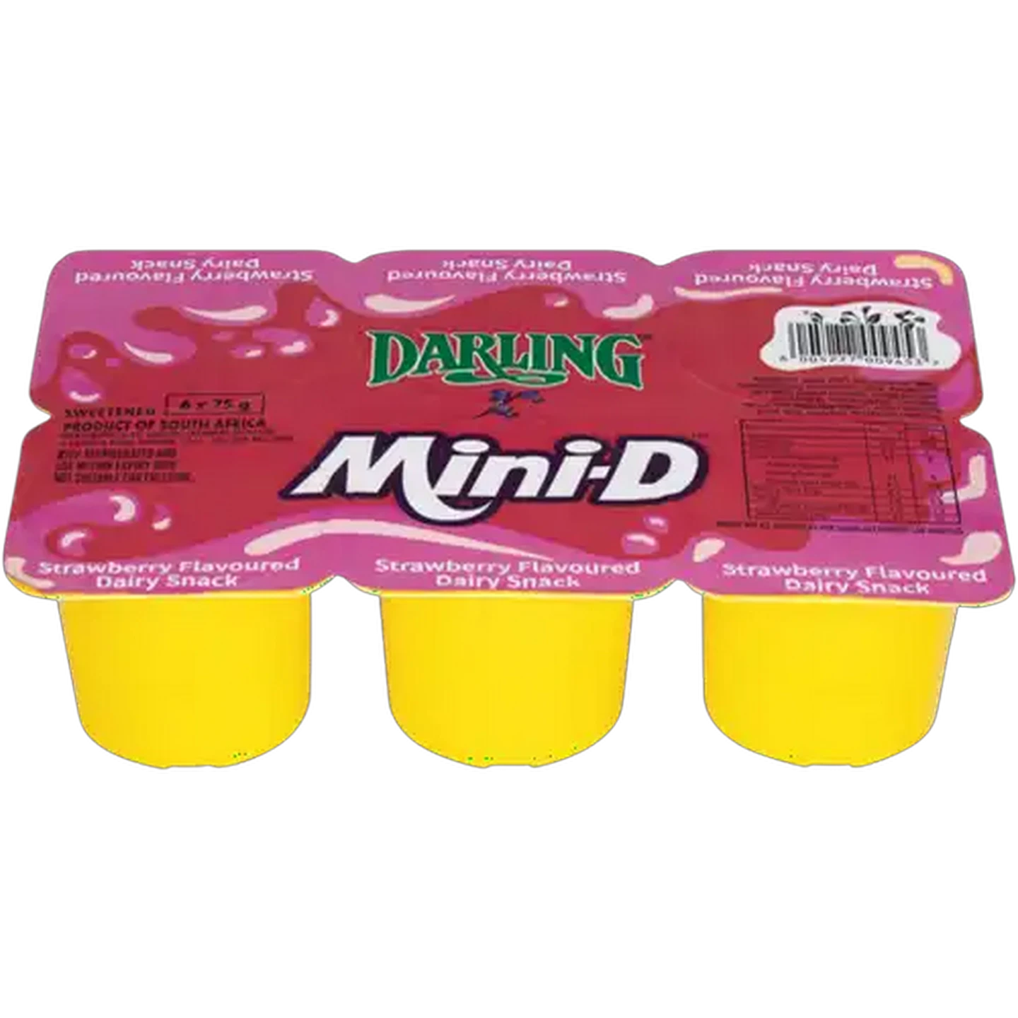 Image of Darling Mini-D Strawberry Flavoured Dairy Snack 6 x 75g