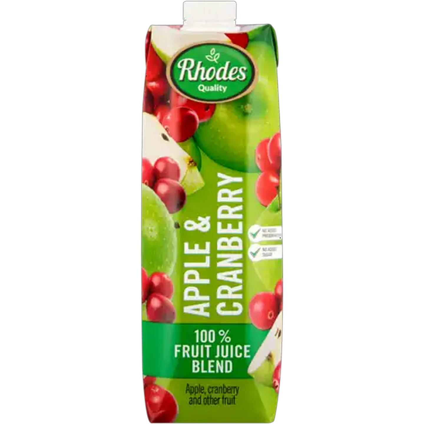 Image of Rhodes Quality Apple & Cranberry 100% Fruit Juice Blend 1L