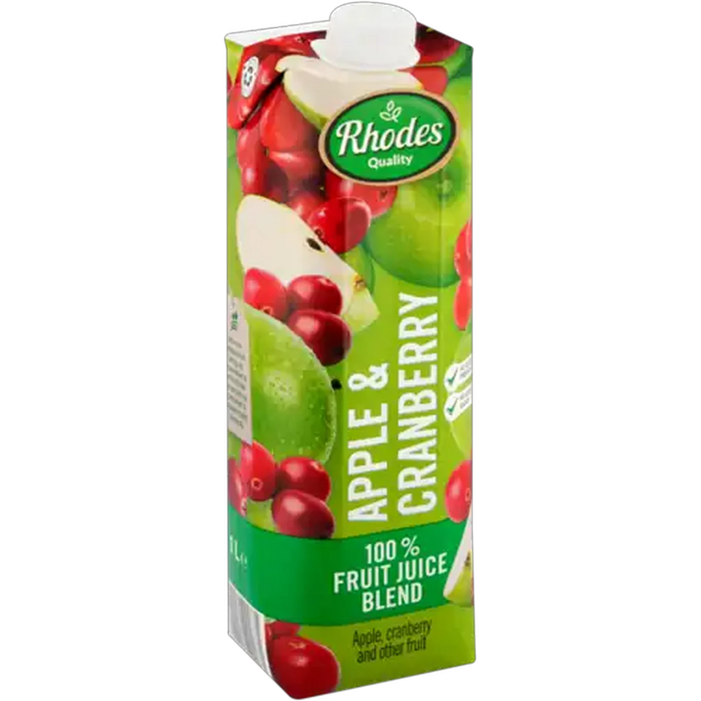 Image of Rhodes Quality Apple & Cranberry 100% Fruit Juice Blend 1L