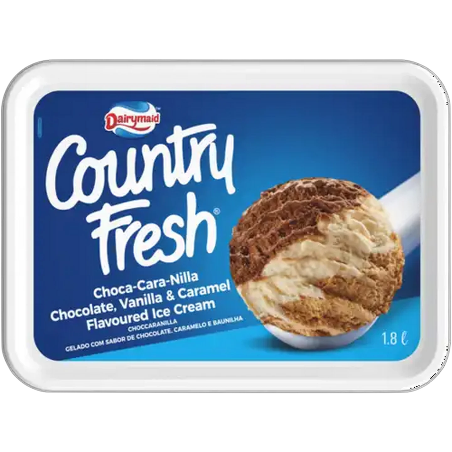 Image of Dairymaid Country Fresh Choca-Cara-Nilla Flavoured Ice Cream 1.8L