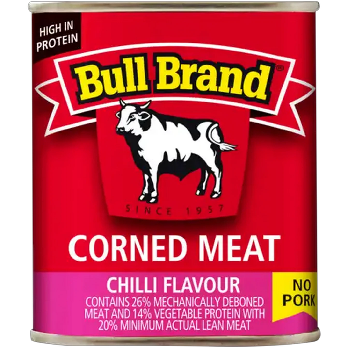 Image of Bull Brand Chilli Flavoured Corned Meat Can 300g